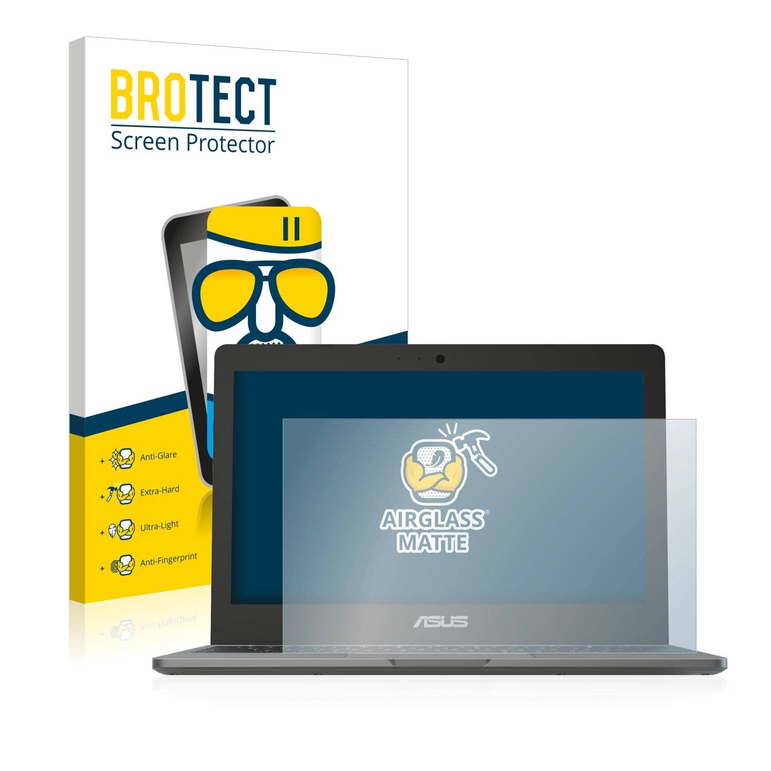 BROTECT AirGlass Matte Schutzglas Folie für Asus Chromebook