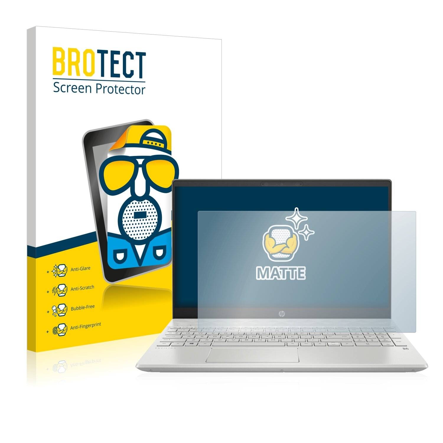 BROTECT Matte Displayschutzfolie für HP Pavilion 15-cw1140ng - Entspiegelt,