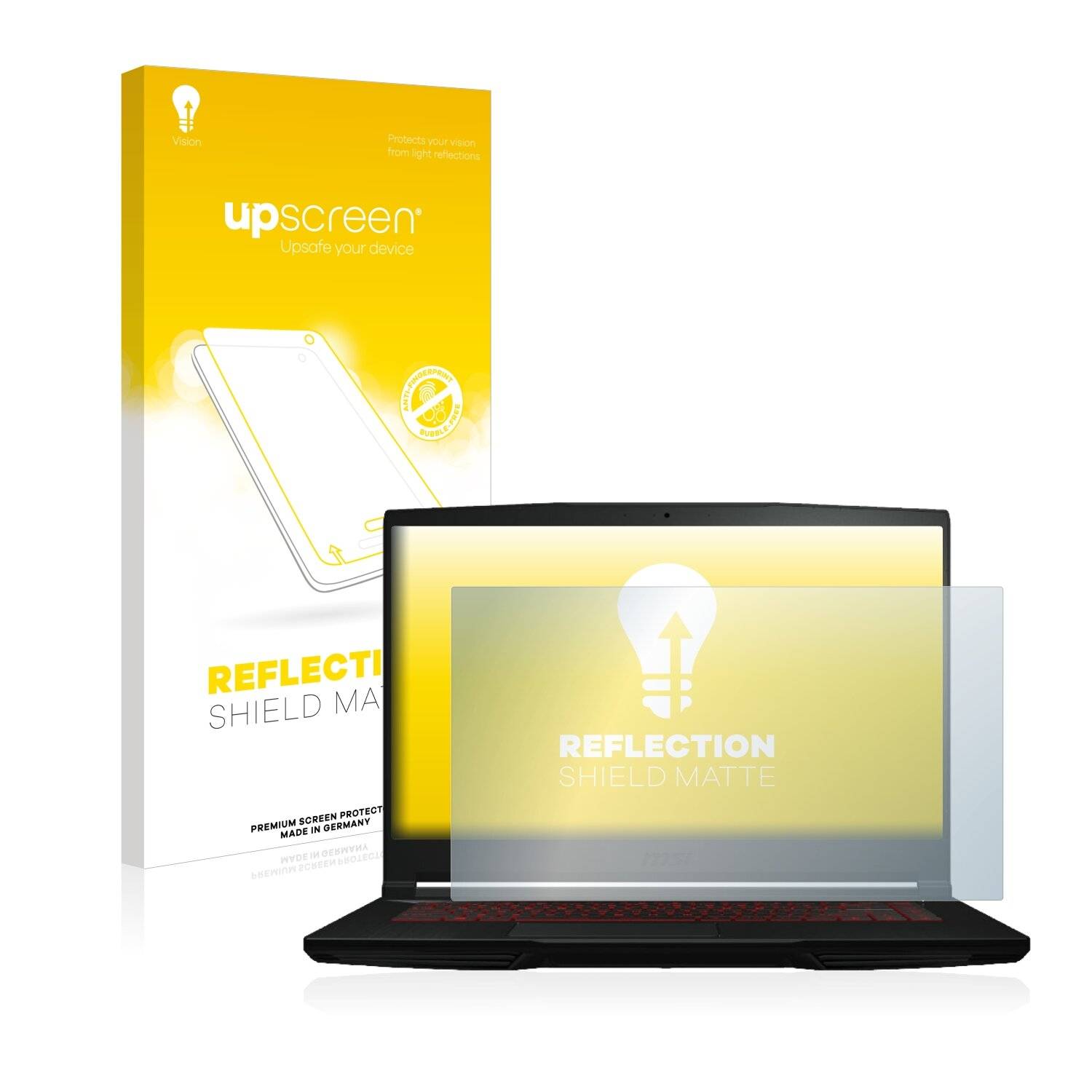 upscreen Reflection Shield Matte Premium Displayschutzfolie für MSI GF63