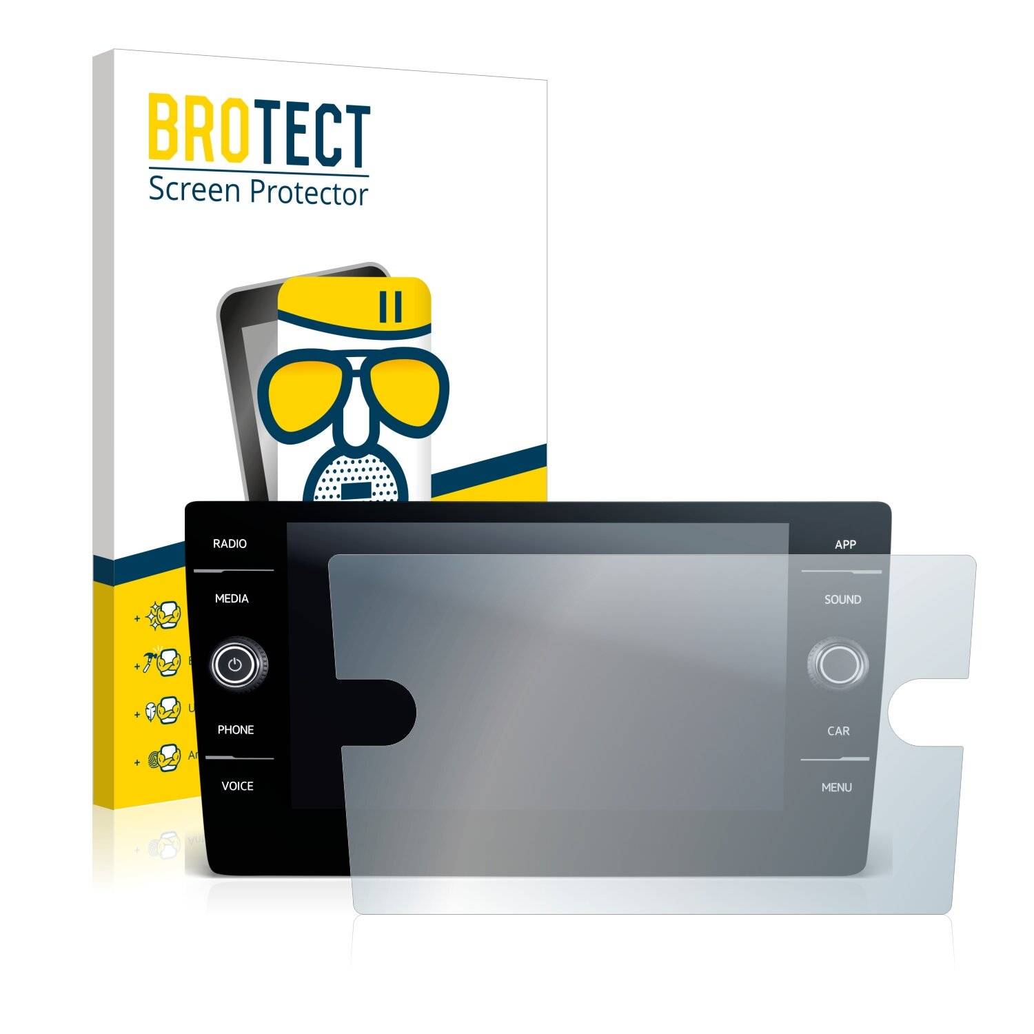 BROTECT AirGlass Matte Schutzglas Folie für Volkswagen T-Roc Cabriolet Style TSI 2020