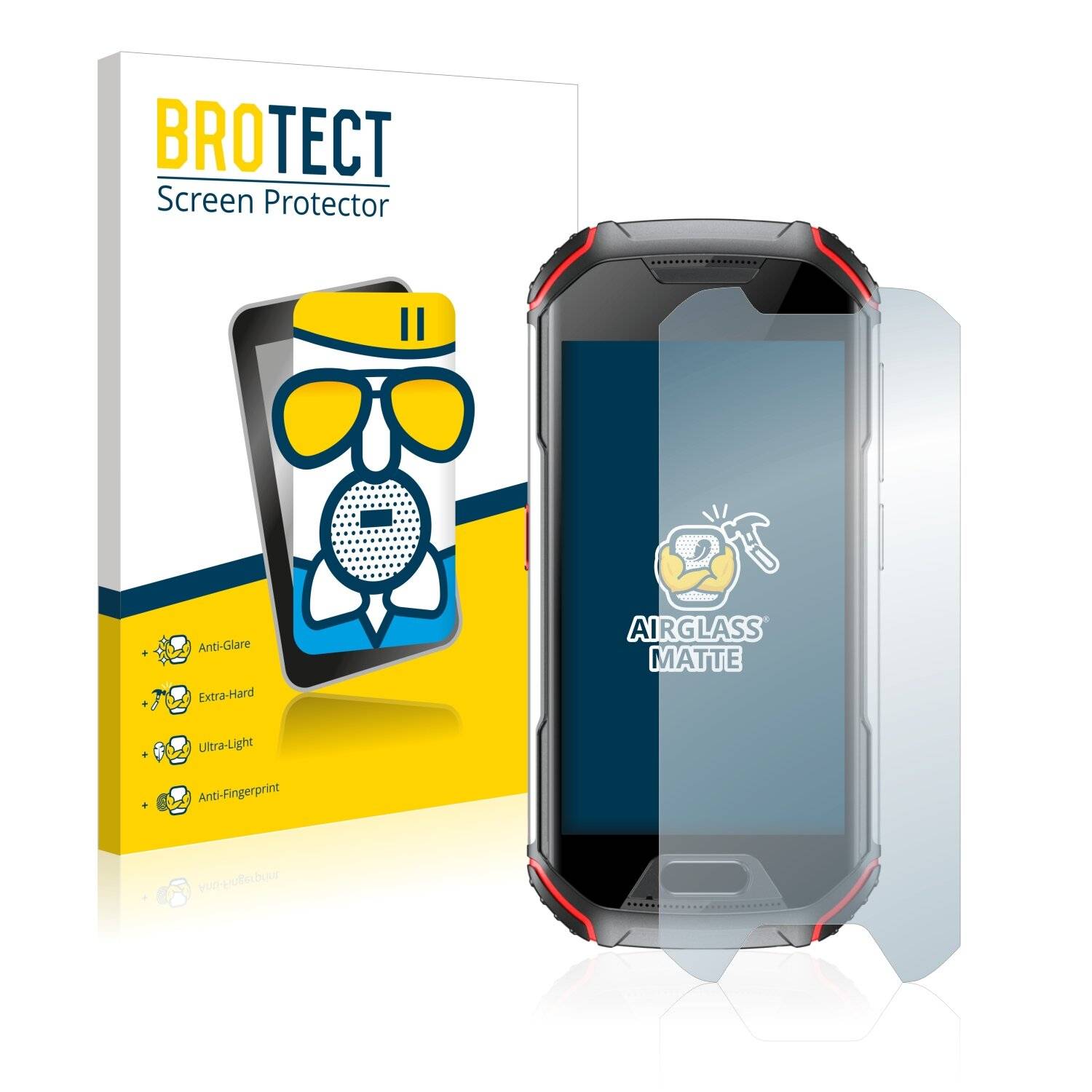 BROTECT AirGlass Matte Schutzglas Folie für Unihertz Atom