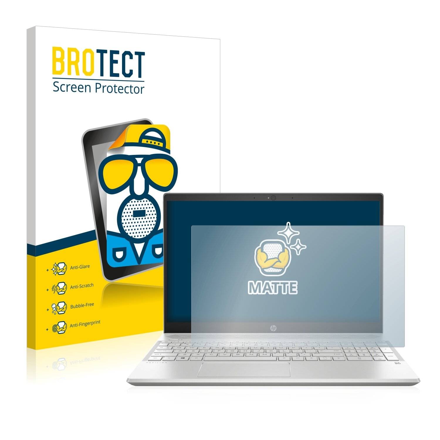 BROTECT Matte Displayschutzfolie für HP Pavilion 15-cs3170ng - Entspiegelt,