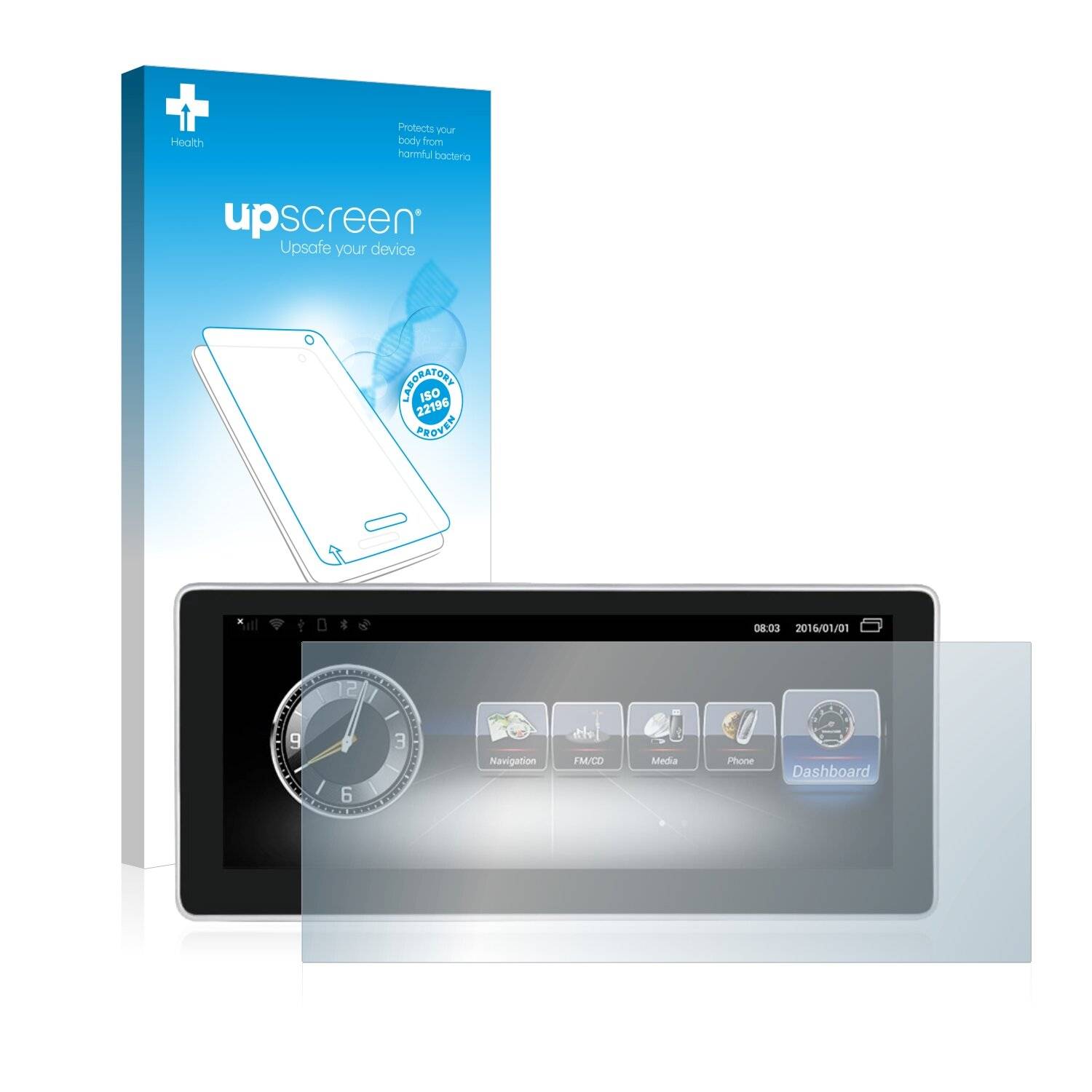 upscreen Bacteria Shield Clear Premium Antibakterielle Displayschutzfolie für Mercedes-Benz