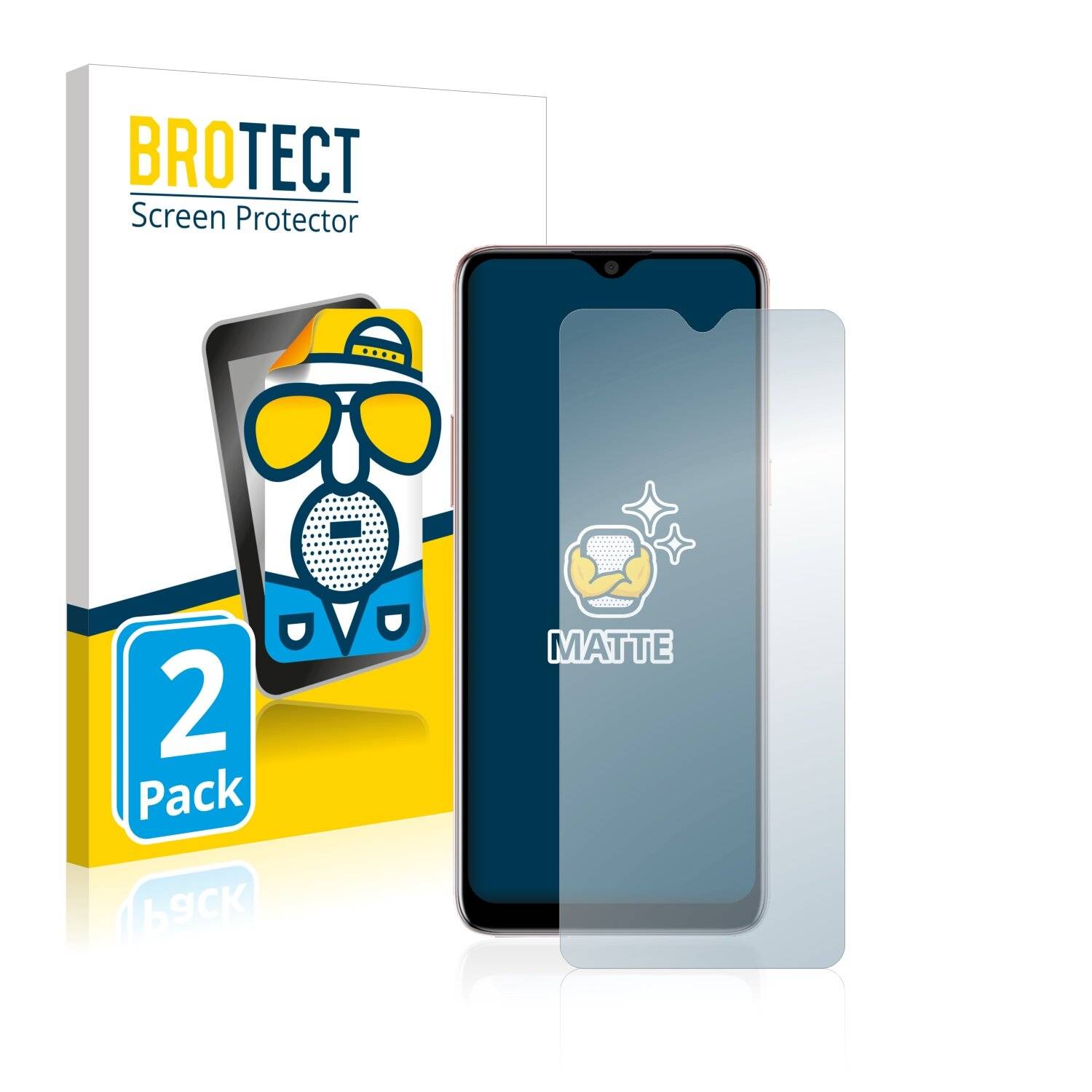 2x BROTECT Matte Displayschutzfolie für HTC Desire 20 Plus - Entspiegelt,