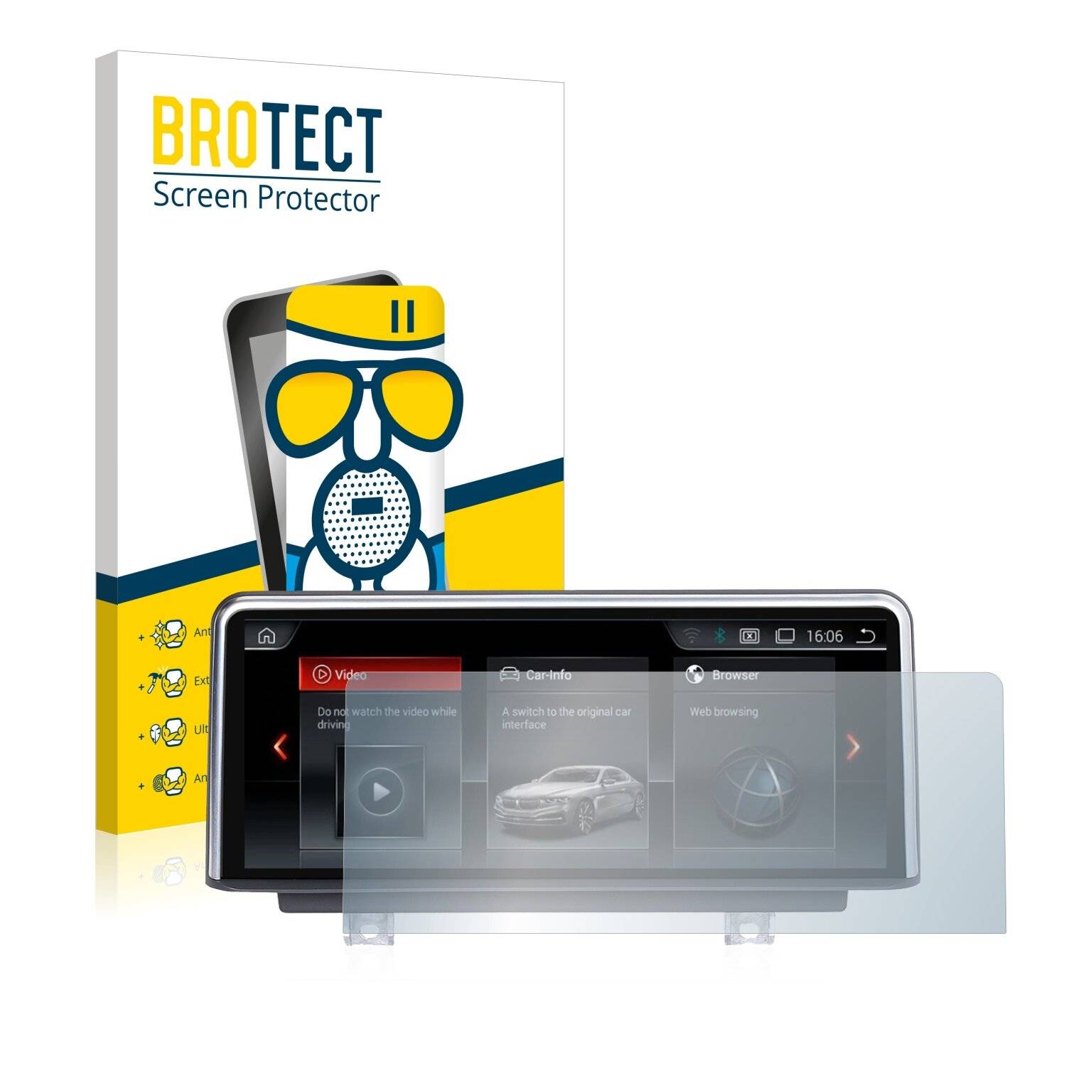 BROTECT AirGlass Matte Schutzglas Folie für BMW 2 F45 2014-2017 Infotainment System