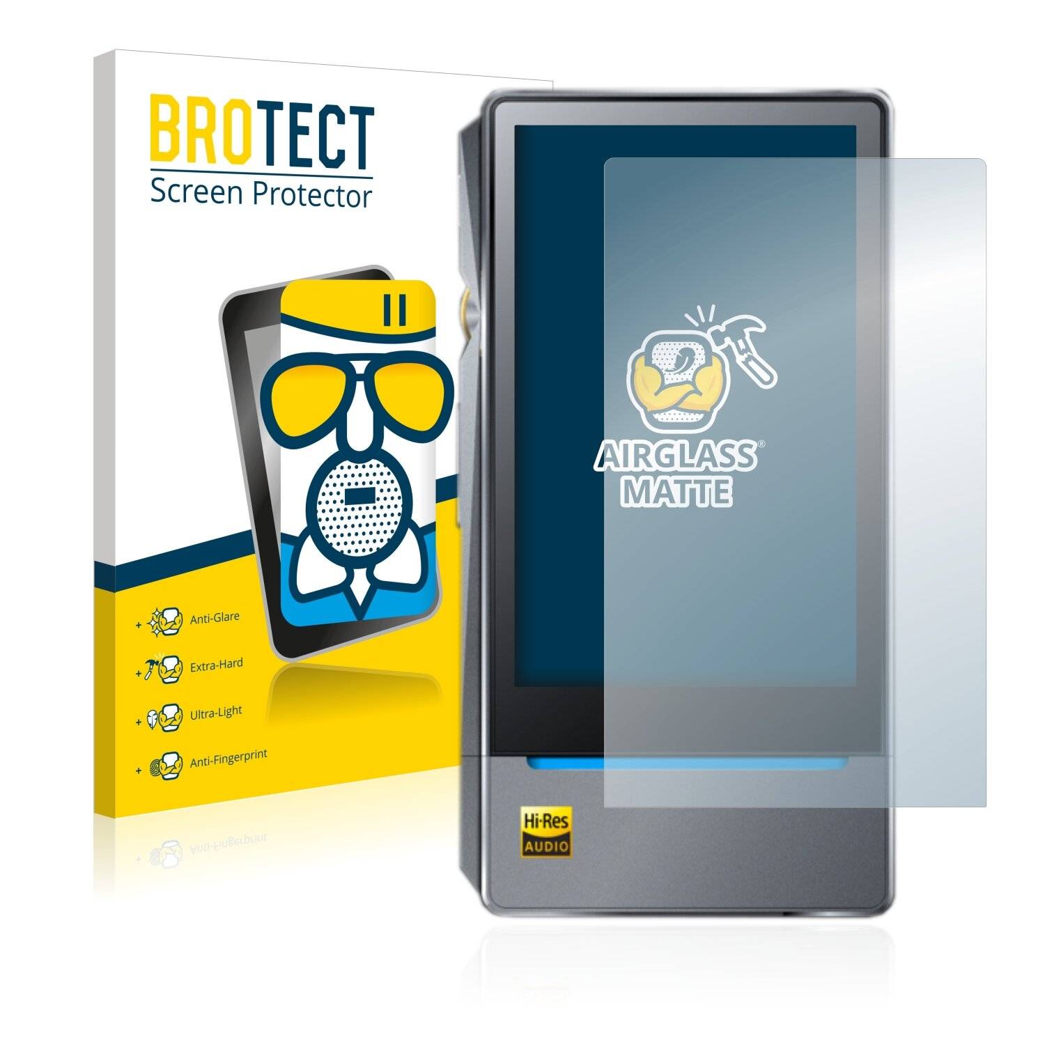 BROTECT AirGlass Matte Schutzglas Folie für FiiO X7 Mark