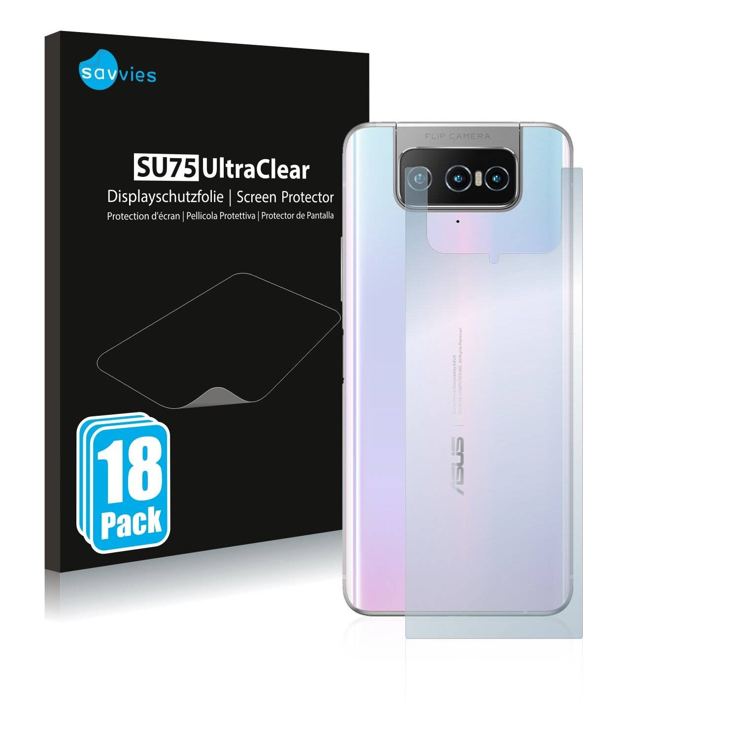 18x Savvies SU75 Displayschutzfolie für Asus Zenfone 7 Pro ZS671KS