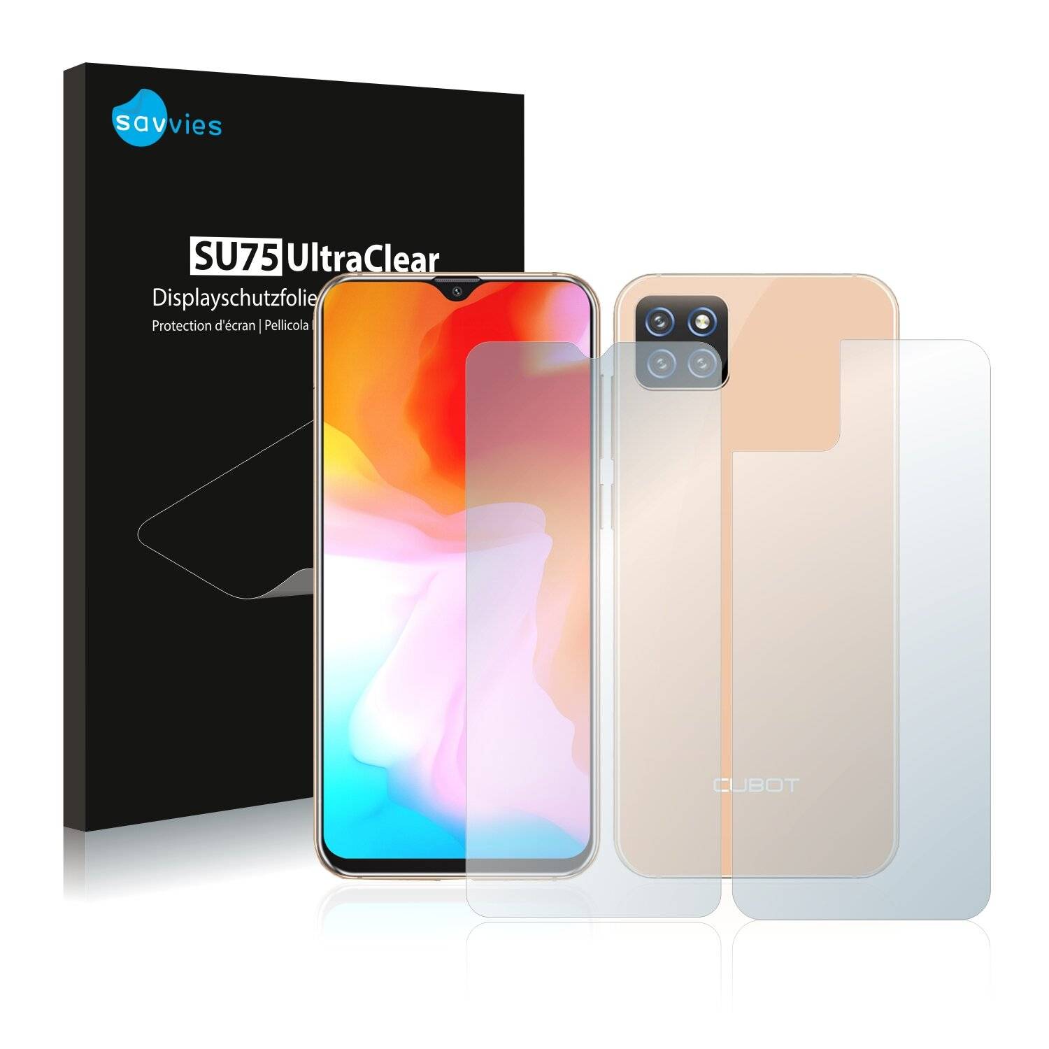 18x Savvies SU75 Displayschutzfolie für Cubot X20 Pro (Vorder +