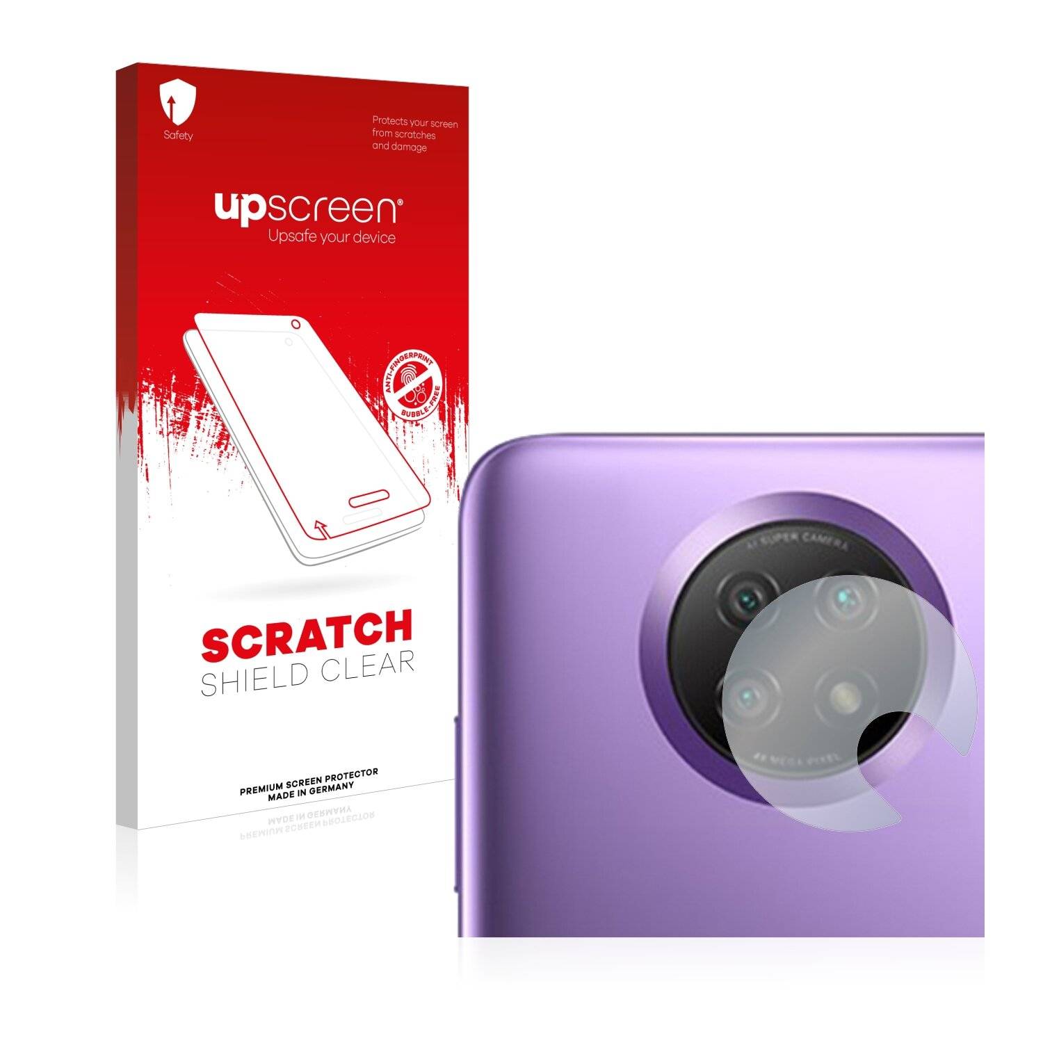 upscreen Scratch Shield Clear Premium Displayschutzfolie für Xiaomi Redmi Note 9 5G (NUR