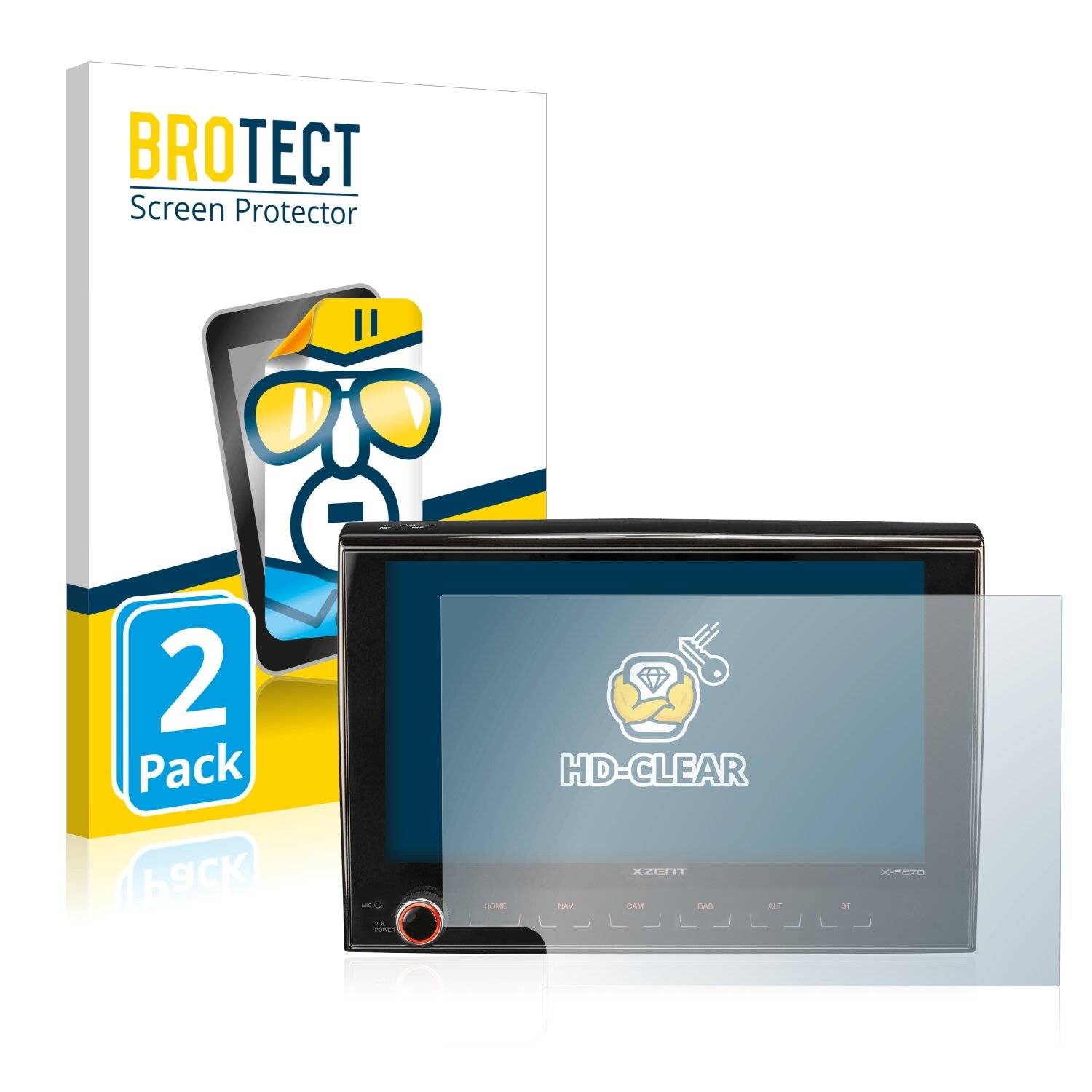 2x BROTECT HD-Clear Displayschutzfolie für Peugeot Boxer II 2006 X-F270