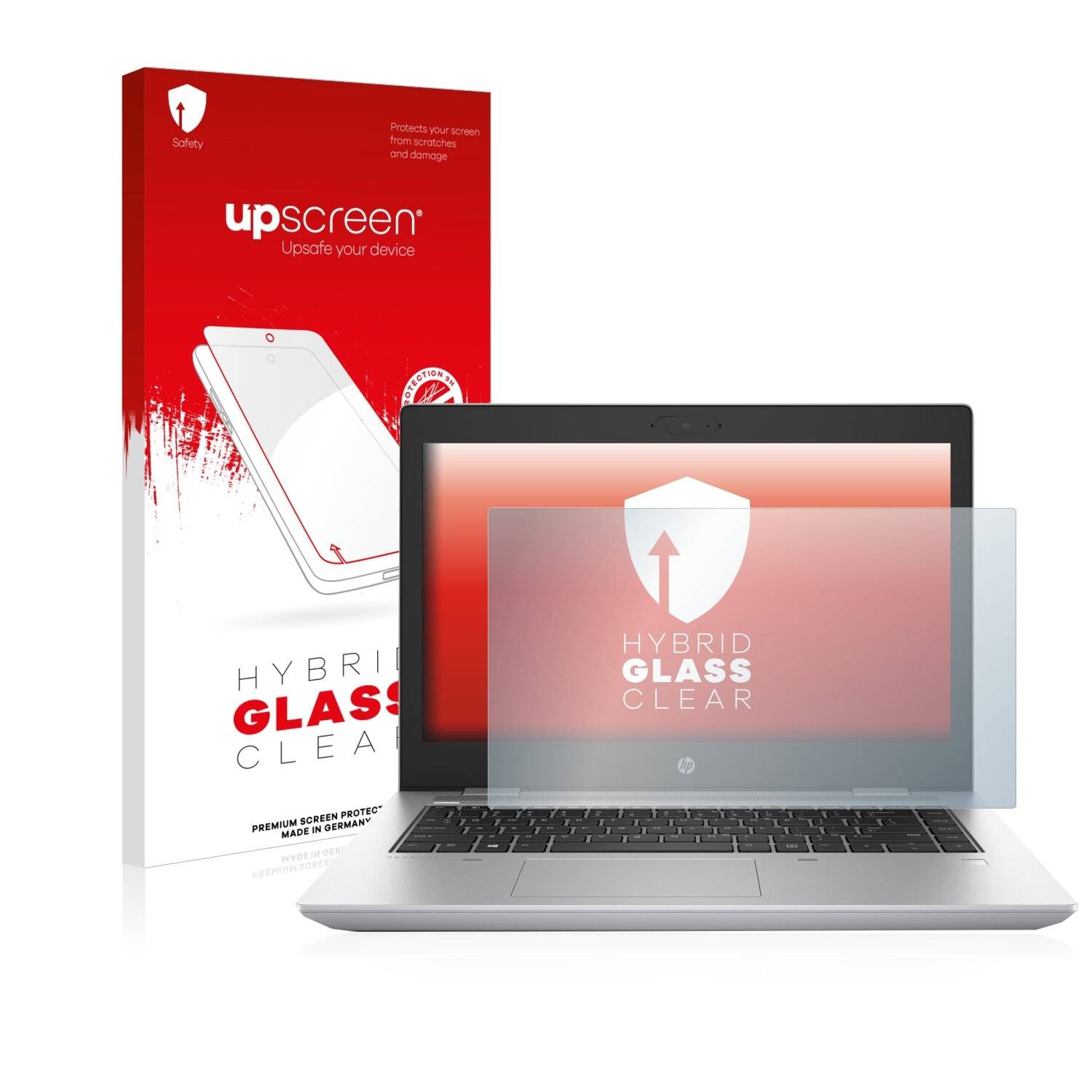 upscreen Hybrid Glass Clear Premium Schutzglas Folie für HP ProBook 640