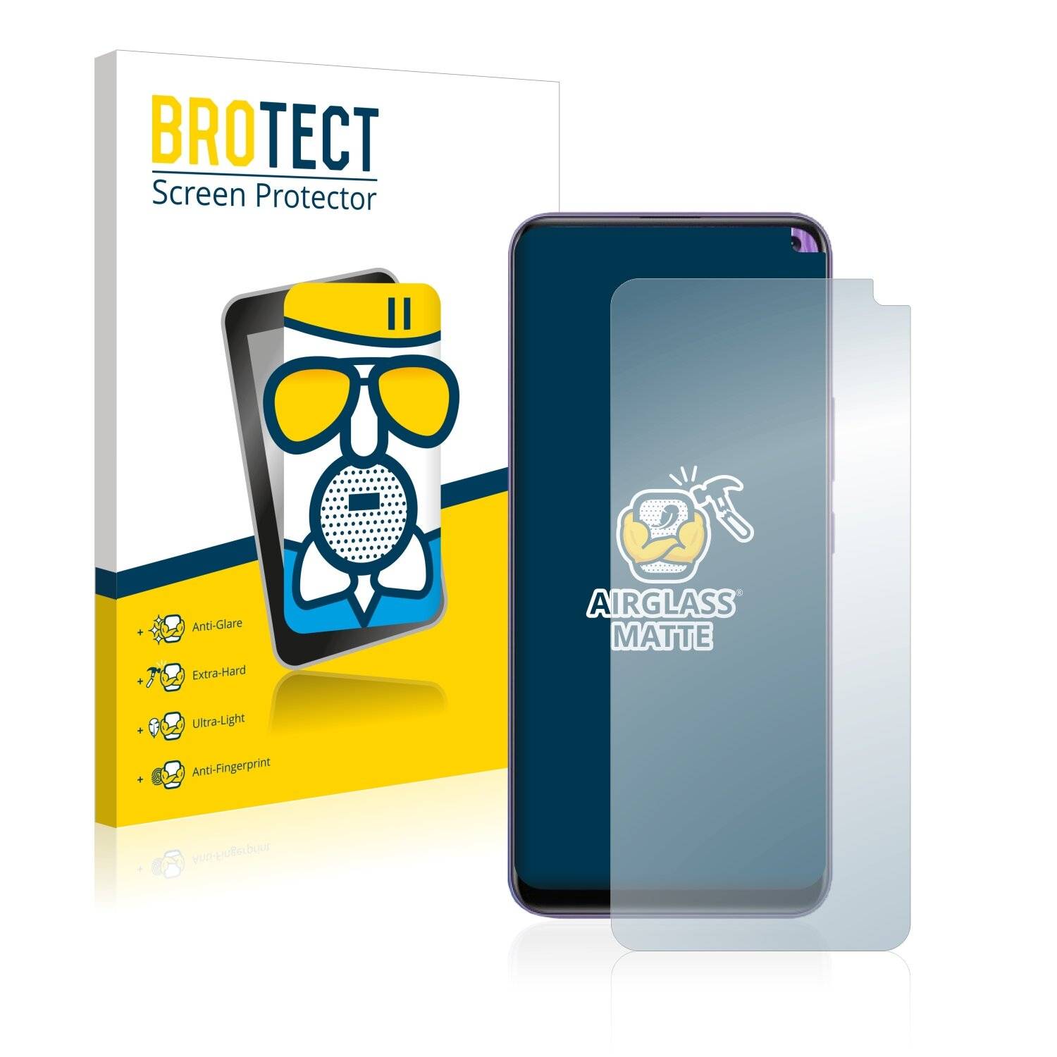 BROTECT AirGlass Matte Schutzglas Folie für Vivo