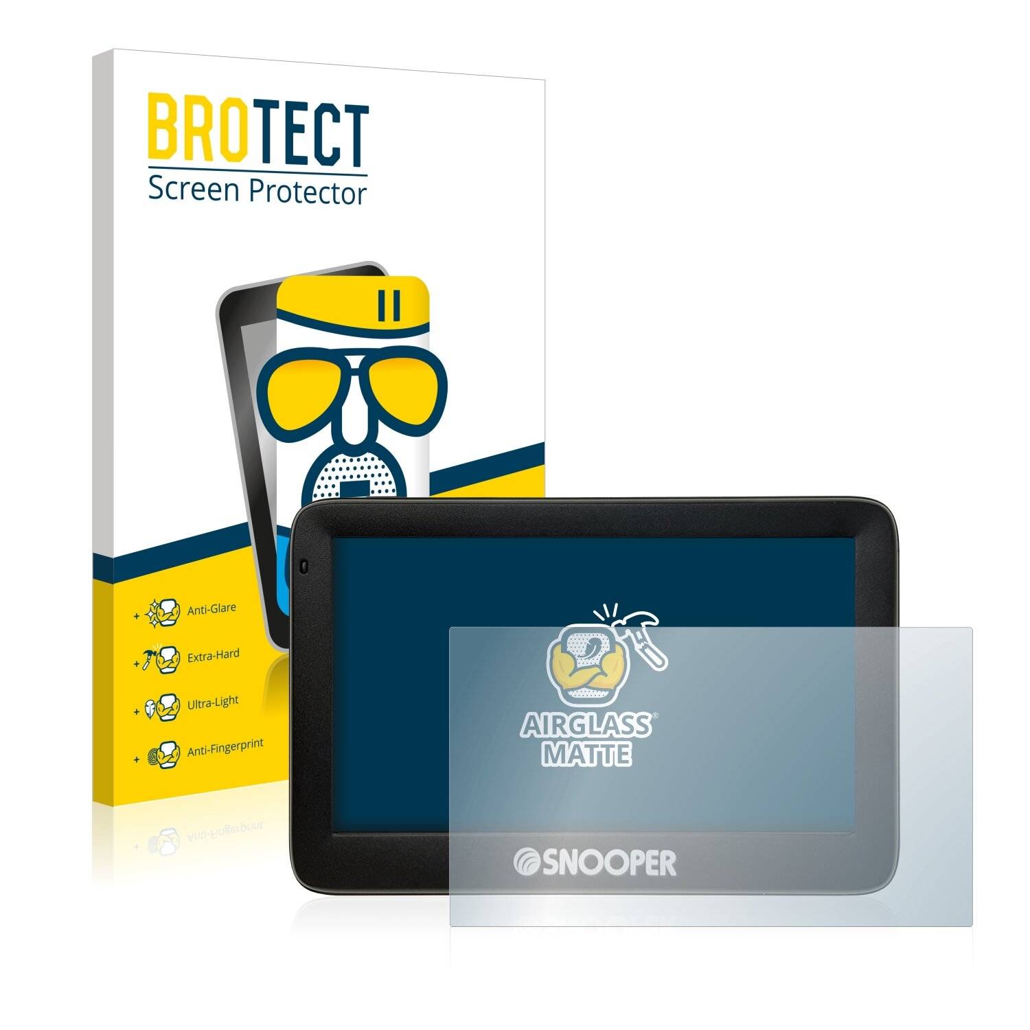 BROTECT AirGlass Matte Schutzglas Folie für Snooper Truckmate Pro