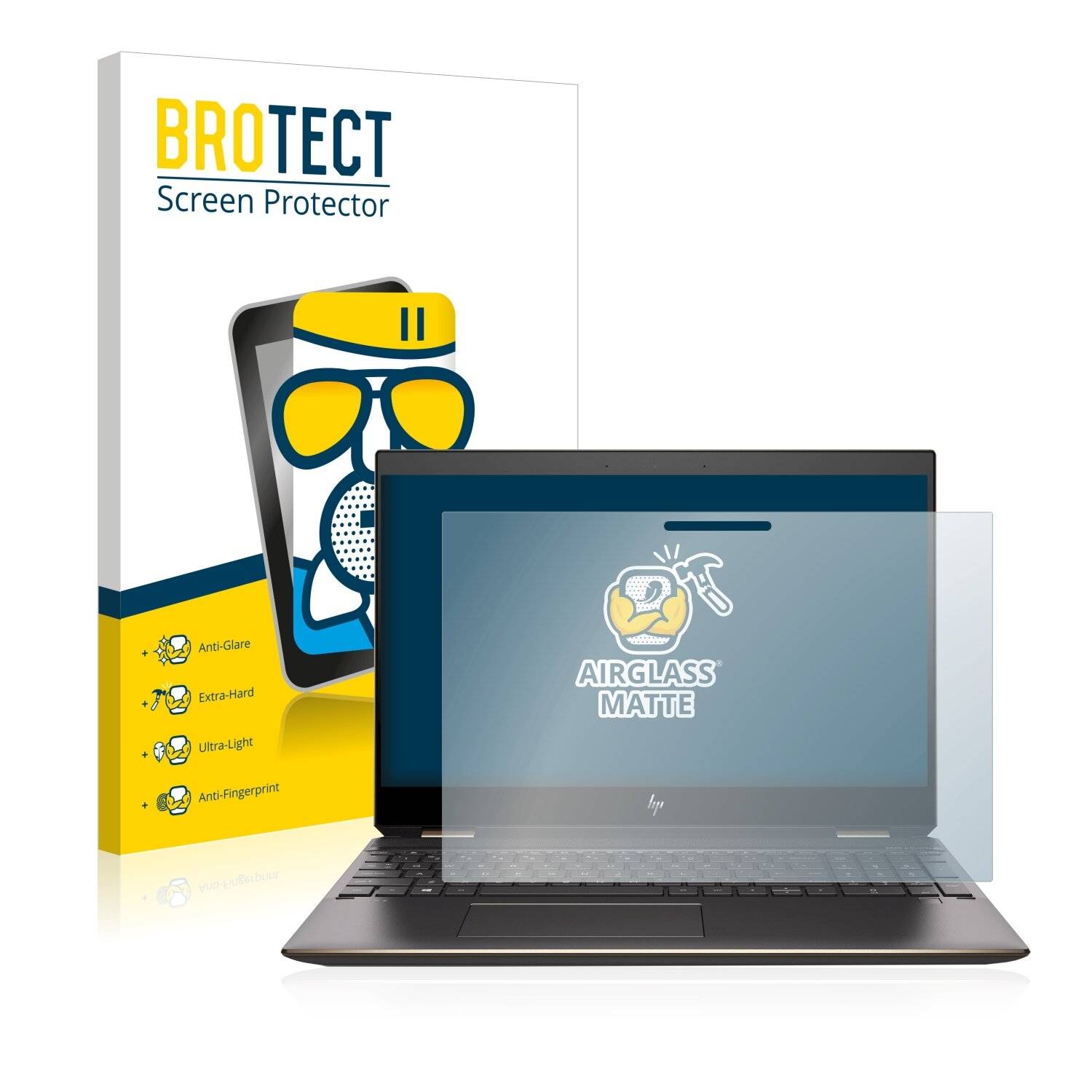 BROTECT AirGlass Matte Schutzglas Folie für HP Spectre x360