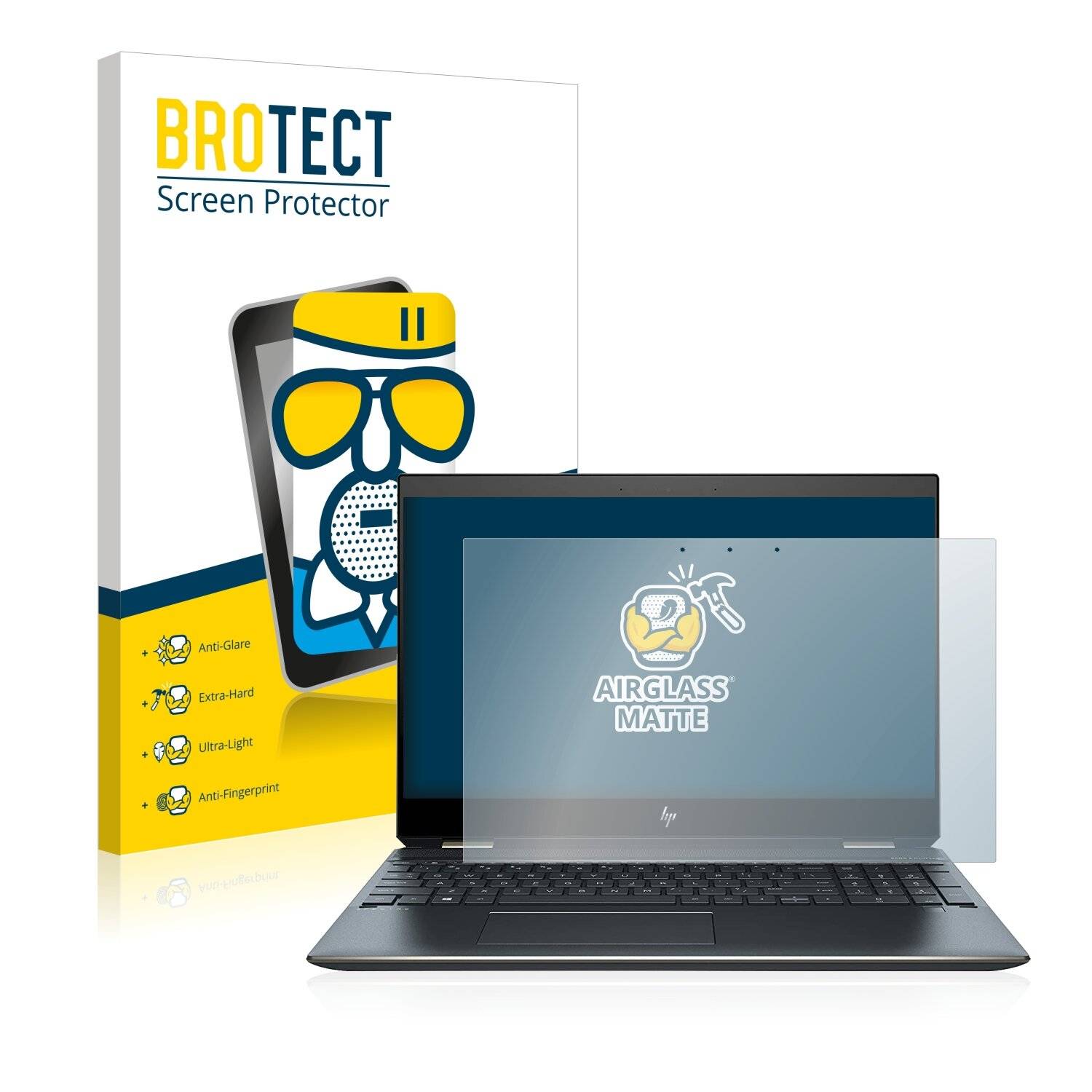 BROTECT AirGlass Matte Schutzglas Folie für HP Spectre x360