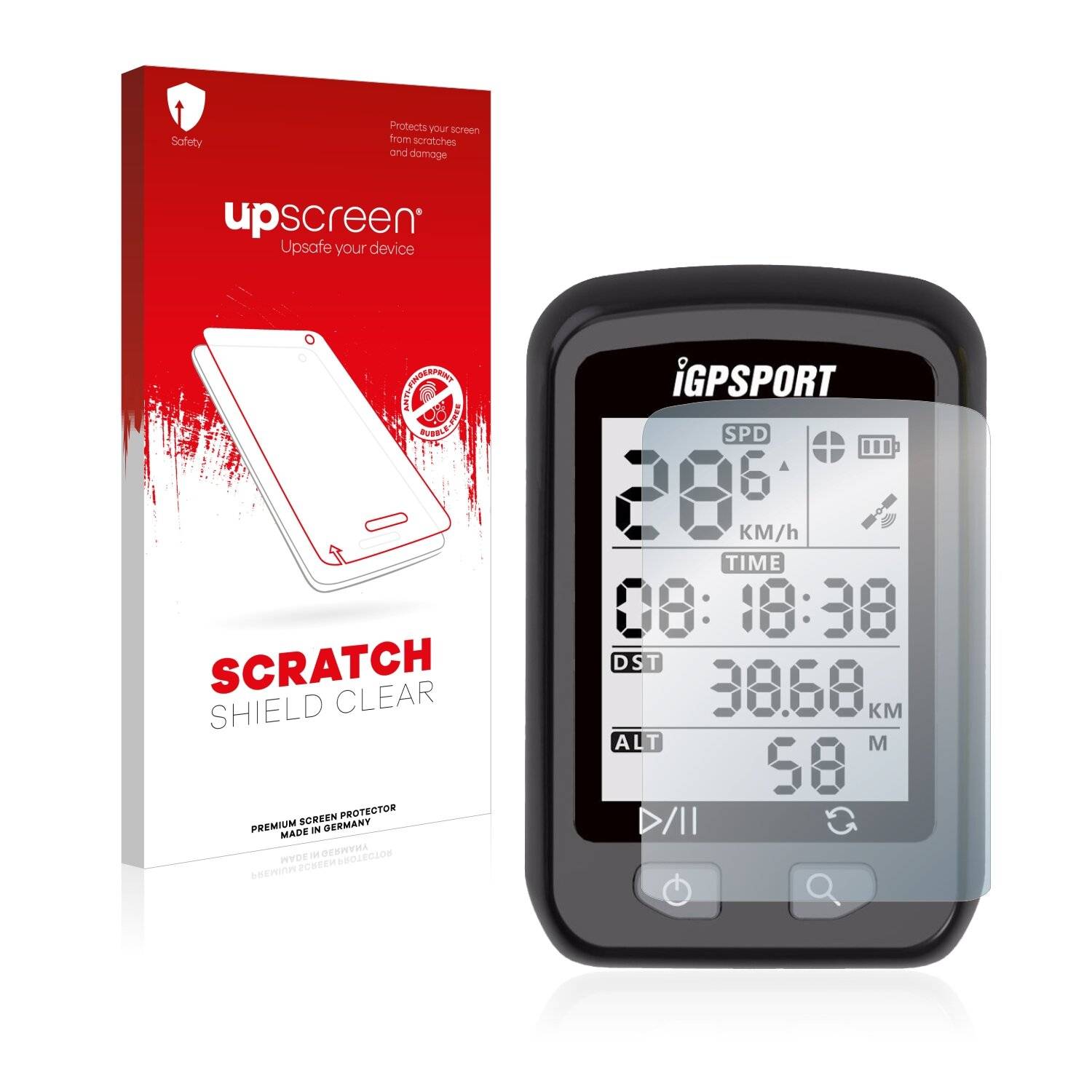 upscreen Scratch Shield Clear Premium Displayschutzfolie für igpsport