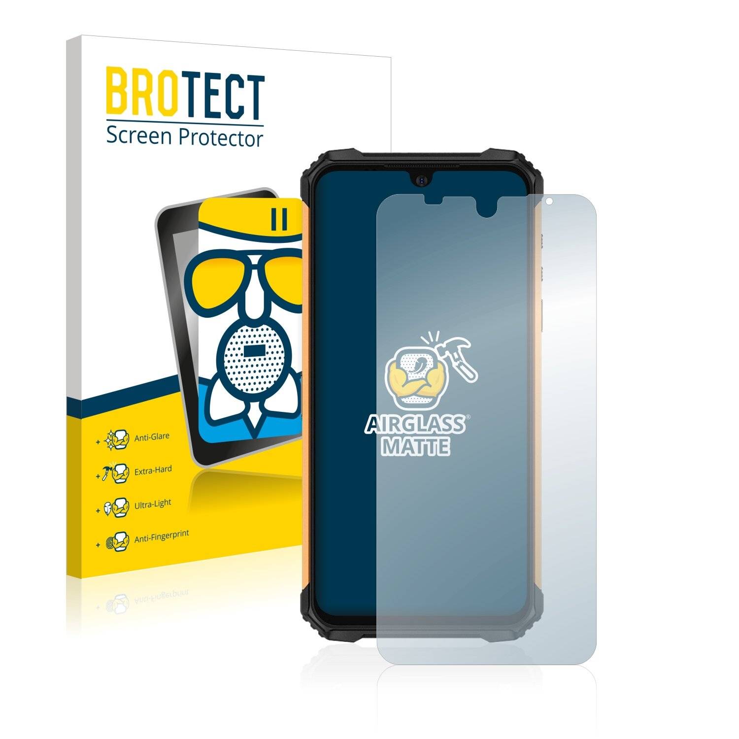 BROTECT AirGlass Matte Schutzglas Folie für Ulefone Armor