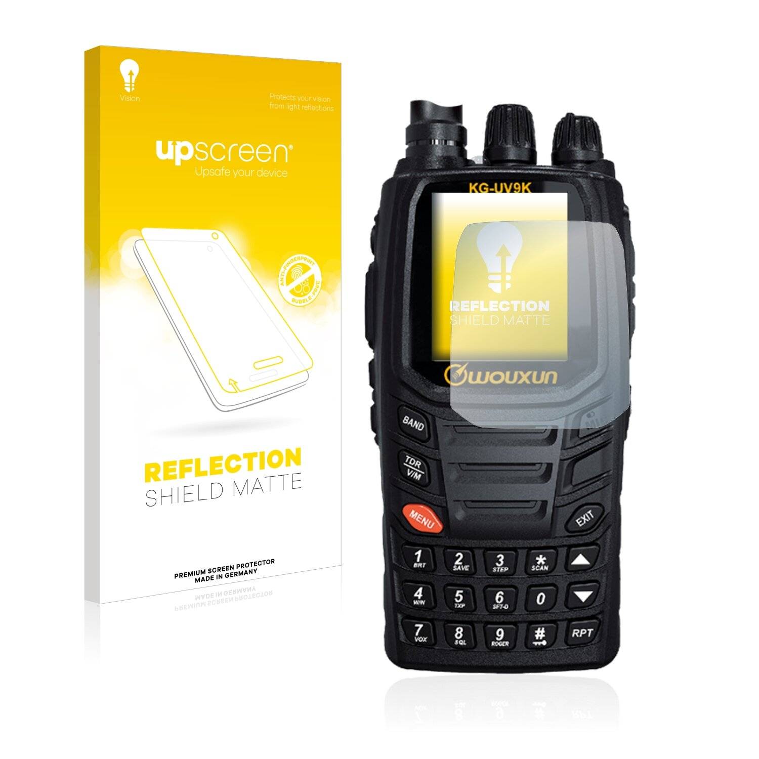 upscreen Reflection Shield Matte Premium Displayschutzfolie für Wouxun