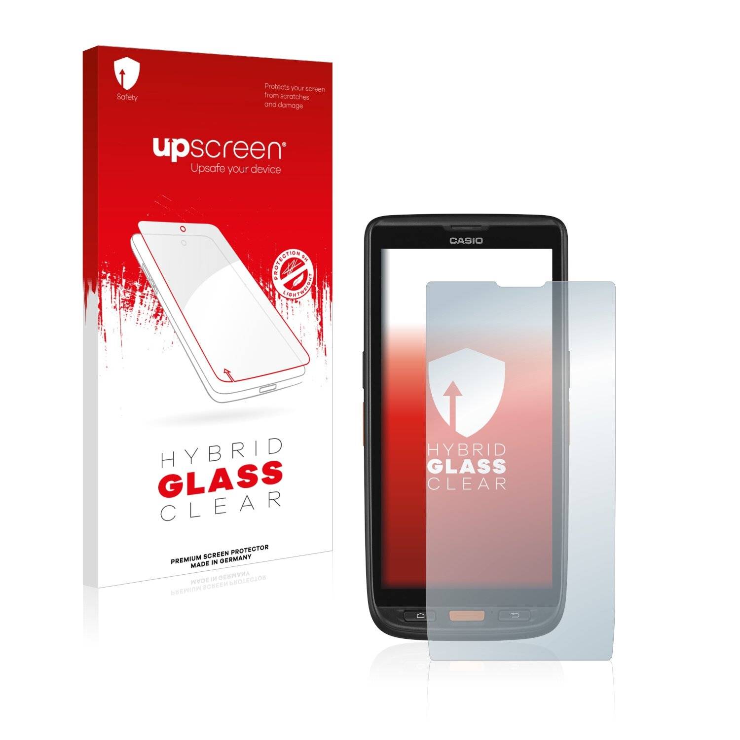 upscreen Hybrid Glass Clear Premium Schutzglas Folie für Casio