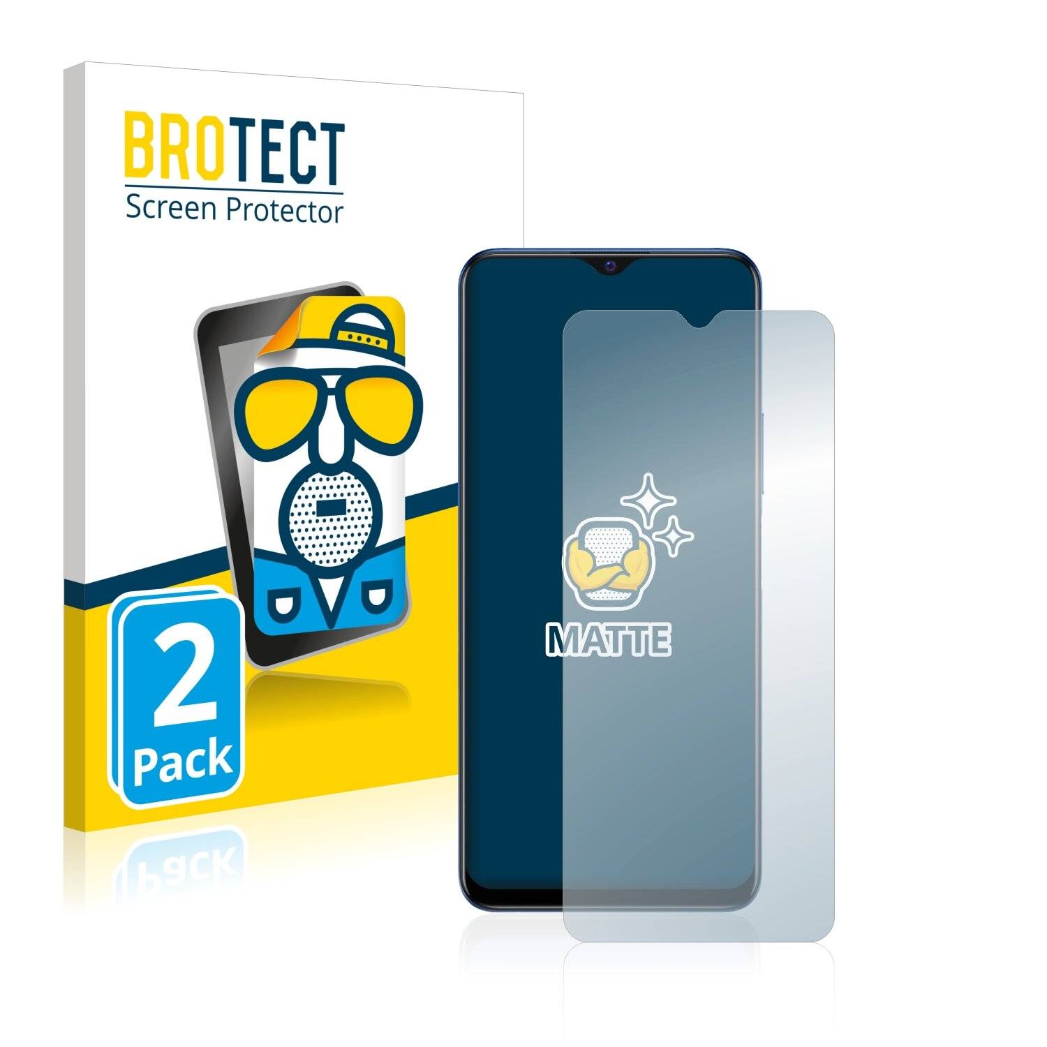2x BROTECT Matte Displayschutzfolie für Vivo Y51 - Entspiegelt,