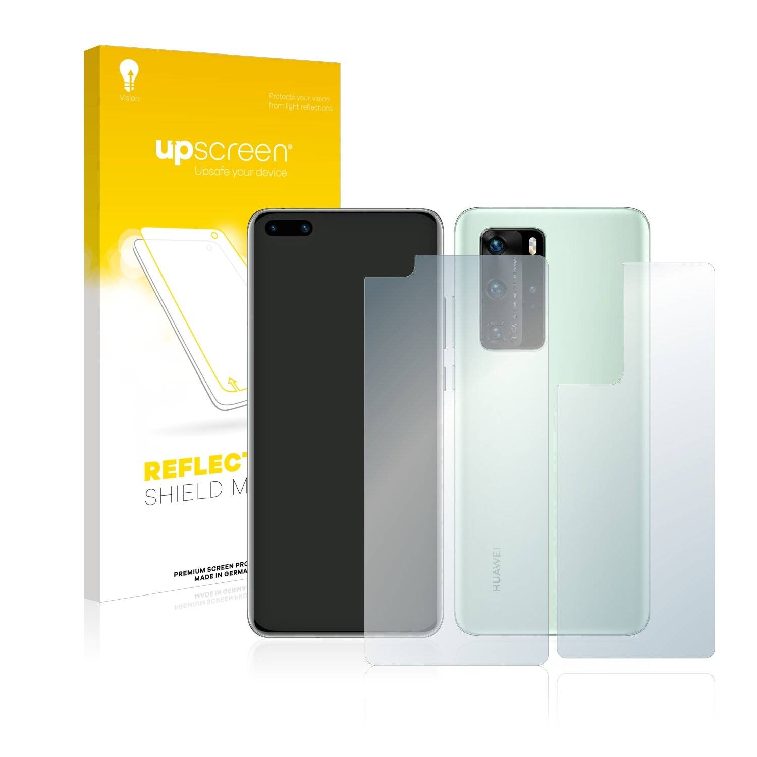 upscreen Reflection Shield Matte Premium Displayschutzfolie für Huawei P40 (Vorder +