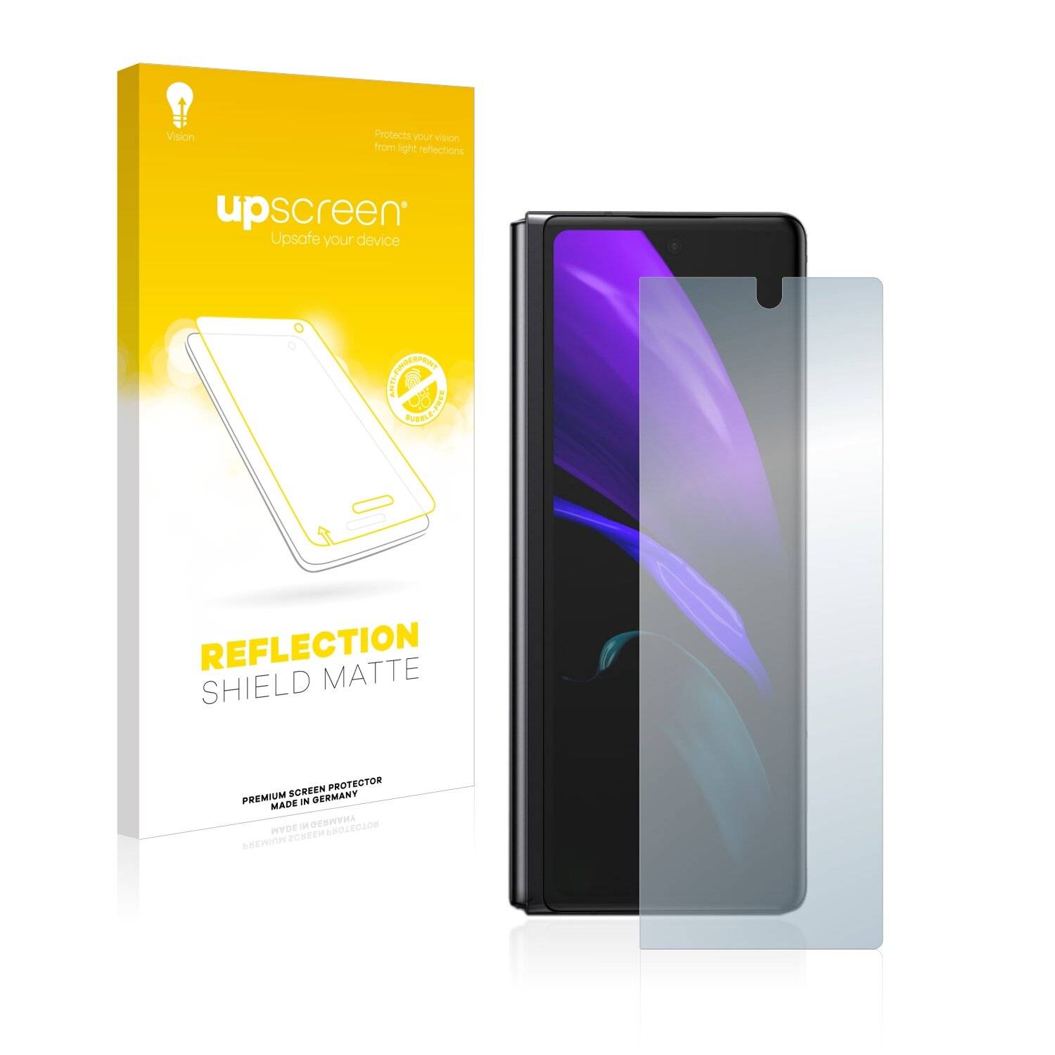 upscreen Reflection Shield Matte Premium Displayschutzfolie für Samsung Galaxy Z Fold 2