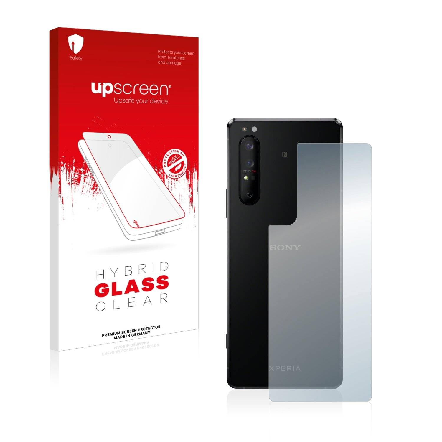 upscreen Hybrid Glass Clear Premium Schutzglas Folie für Sony Xperia 1 II