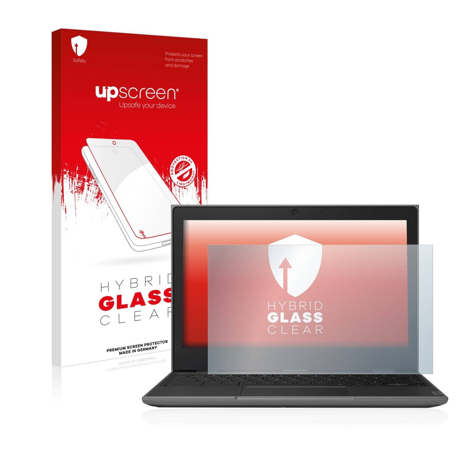 upscreen Hybrid Glass Clear Premium Schutzglas Folie für Lenovo 100e Chromebook (2.
