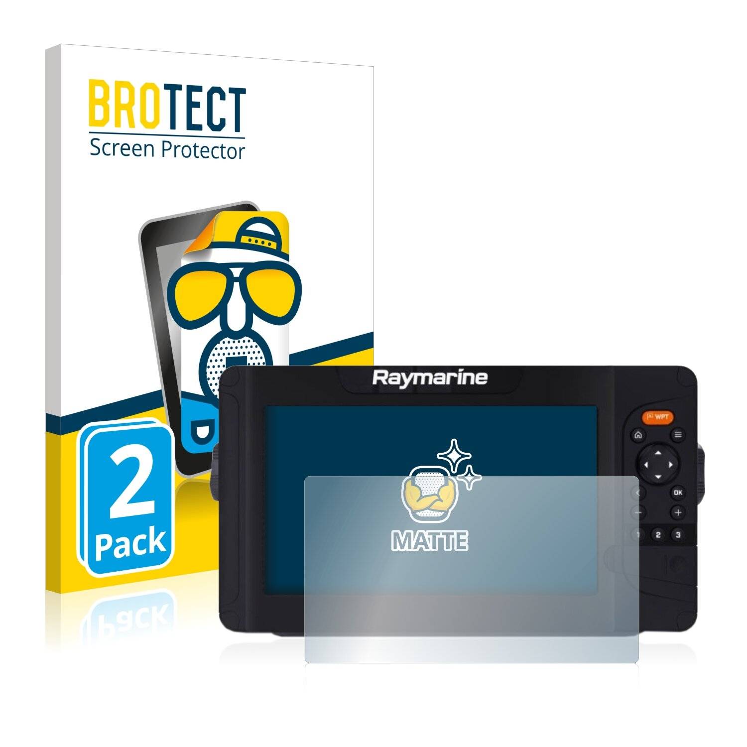 2x BROTECT Matte Displayschutzfolie für Raymarine Element 7 HV - Entspiegelt,