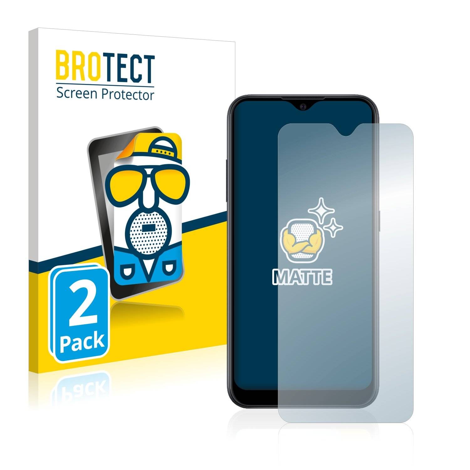 2x BROTECT Matte Displayschutzfolie für Samsung Galaxy M01 - Entspiegelt,