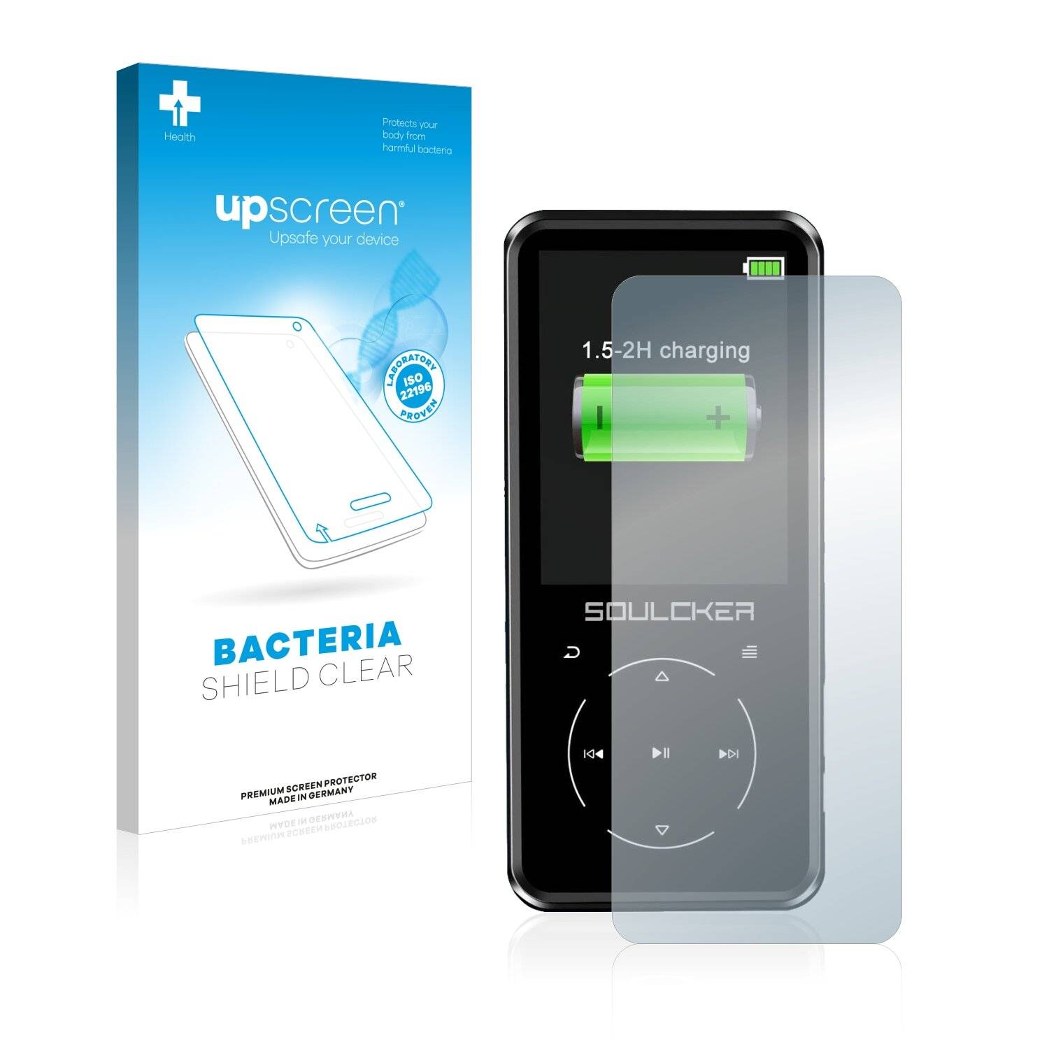 upscreen Bacteria Shield Clear Premium Antibakterielle Displayschutzfolie für Soulcker