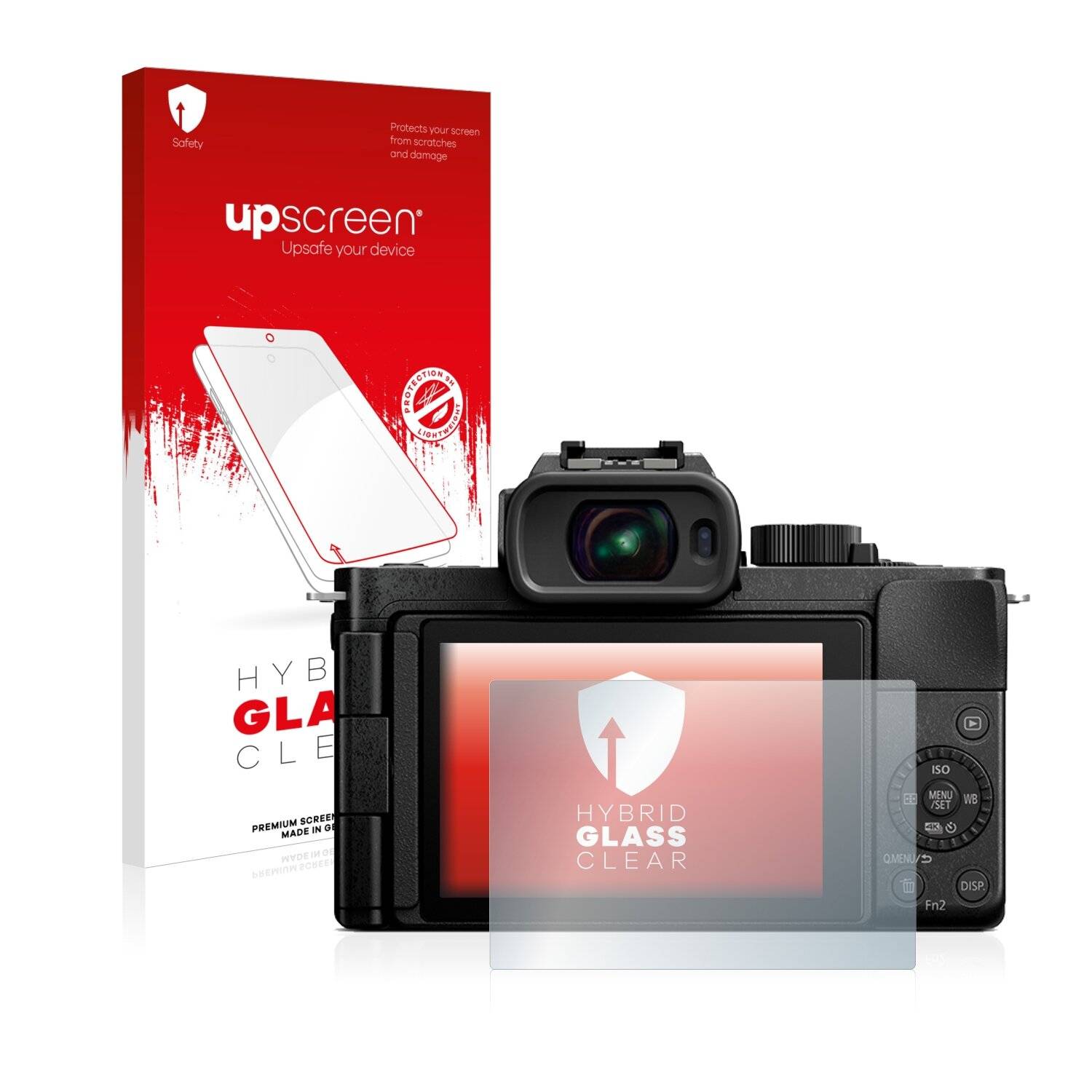 upscreen Hybrid Glass Clear Premium Schutzglas Folie für Panasonic Lumix