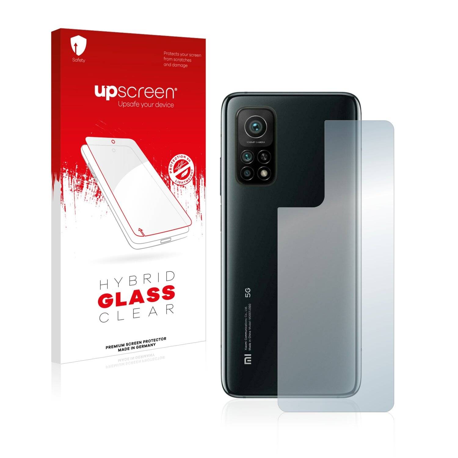 upscreen Hybrid Glass Clear Premium Schutzglas Folie für Xiaomi Mi 10T Pro 5G