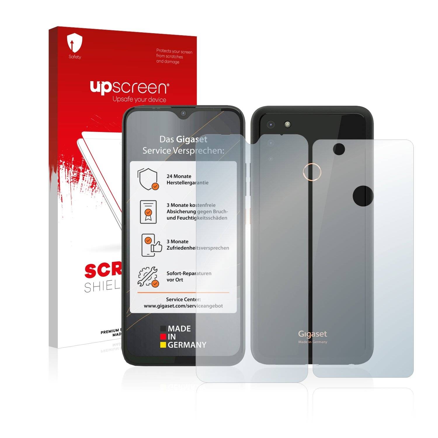upscreen Scratch Shield Clear Premium Displayschutzfolie für Gigaset GS4 (Vorder +