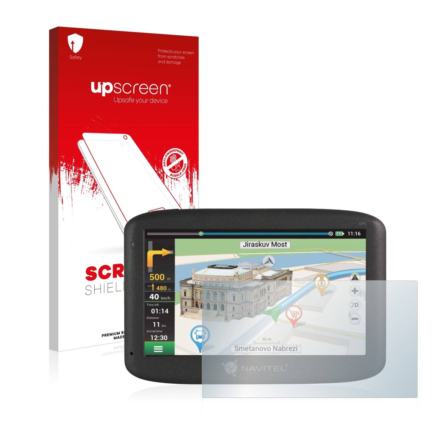 upscreen Scratch Shield Clear Premium Displayschutzfolie für Navitel