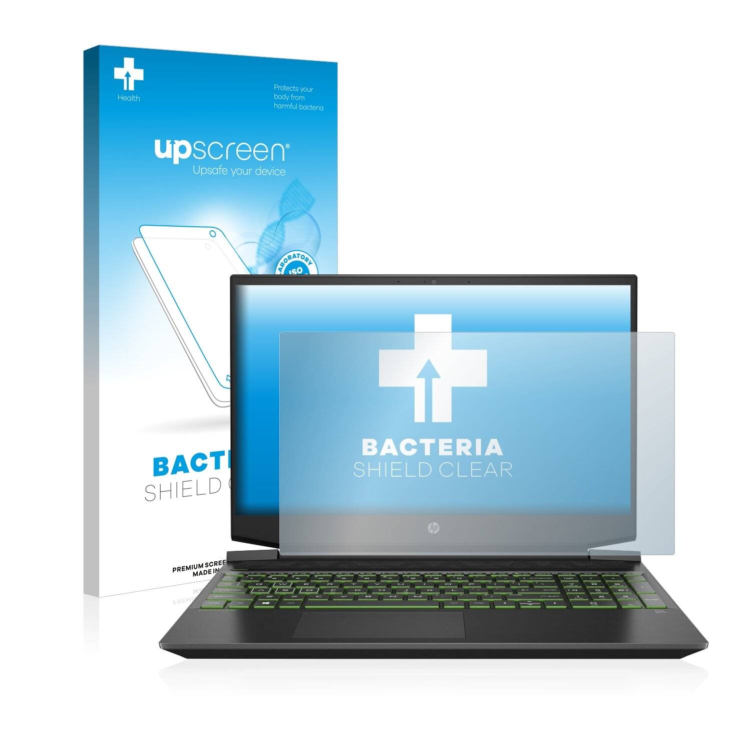 upscreen Bacteria Shield Clear Premium Antibakterielle Displayschutzfolie für HP Pavilion