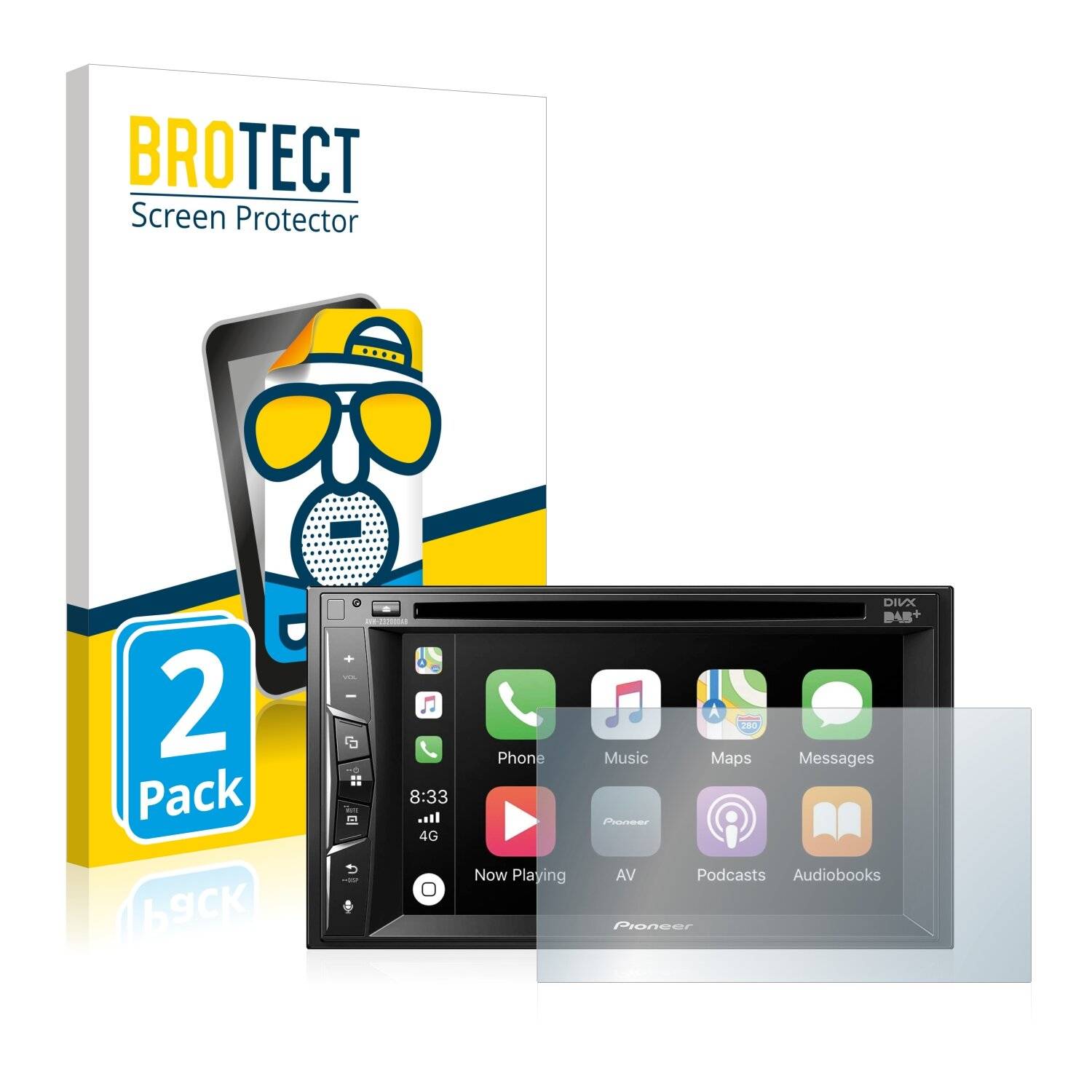 2x BROTECT Matte Displayschutzfolie für Pioneer AVH-Z3200DAB - Entspiegelt,