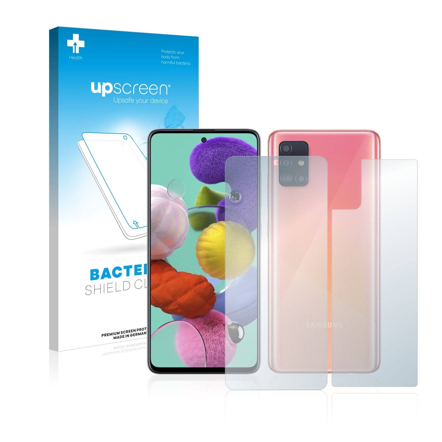 upscreen Bacteria Shield Clear Premium Antibakterielle Displayschutzfolie für Samsung Galaxy
