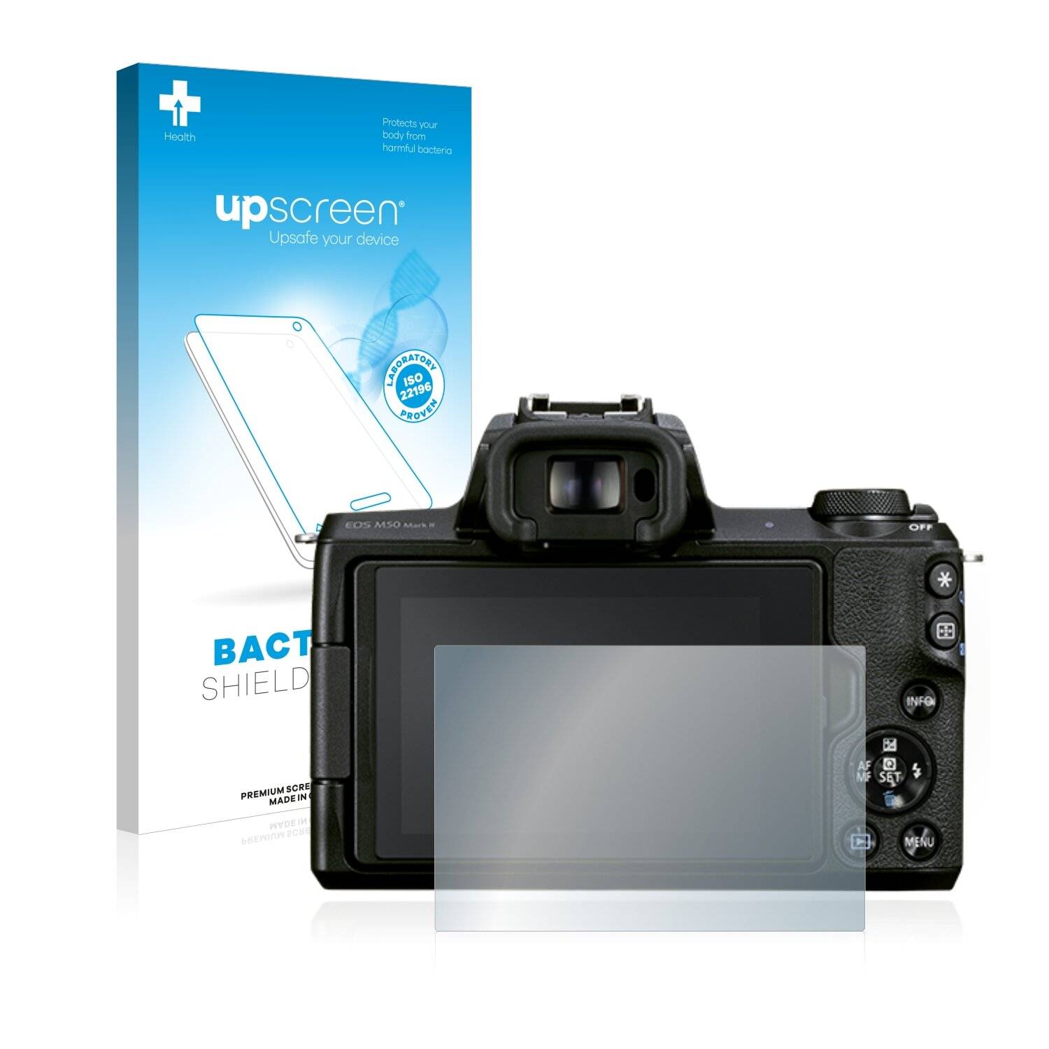 upscreen Bacteria Shield Clear Premium Antibakterielle Displayschutzfolie für Canon EOS M50
