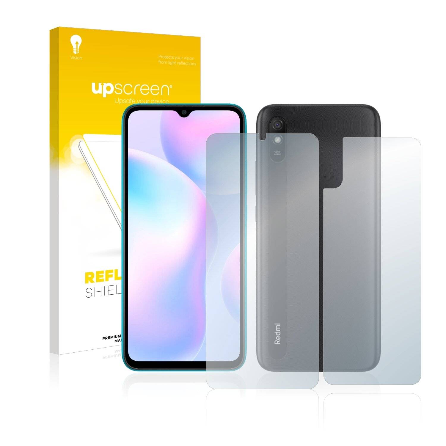 upscreen Reflection Shield Matte Premium Displayschutzfolie für Xiaomi Redmi 9A (Vorder +