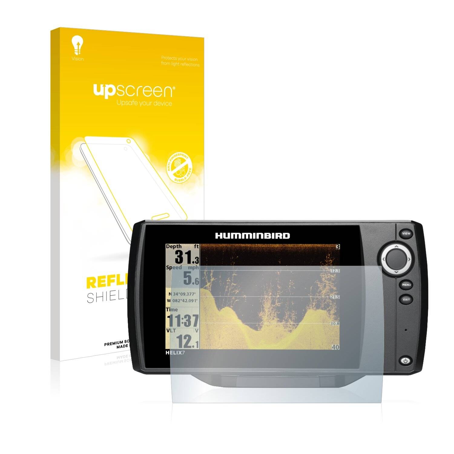 upscreen Reflection Shield Matte Premium Displayschutzfolie für Humminbird Helix 8 CHIRP