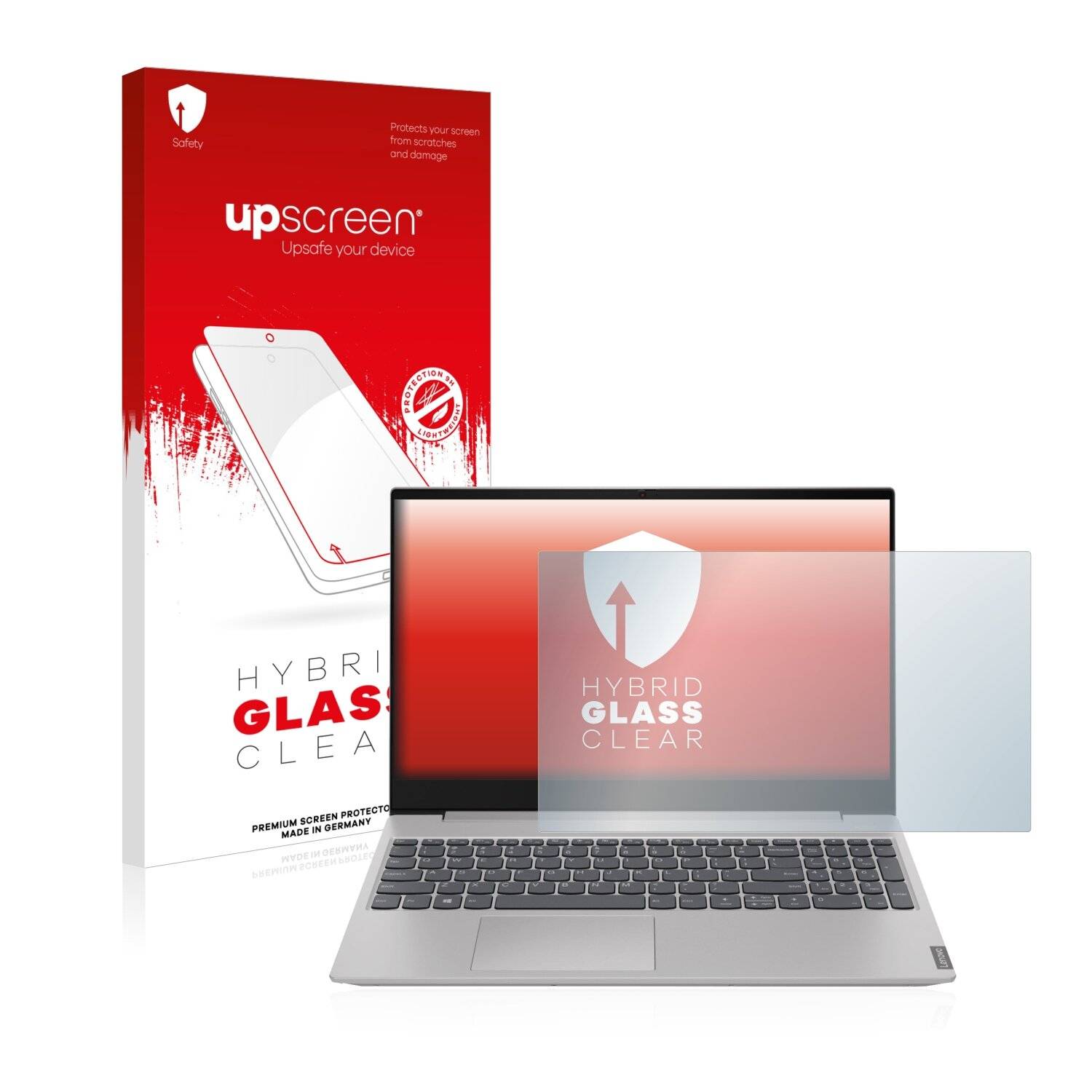 upscreen Hybrid Glass Clear Premium Schutzglas Folie für Lenovo IdeaPad S340