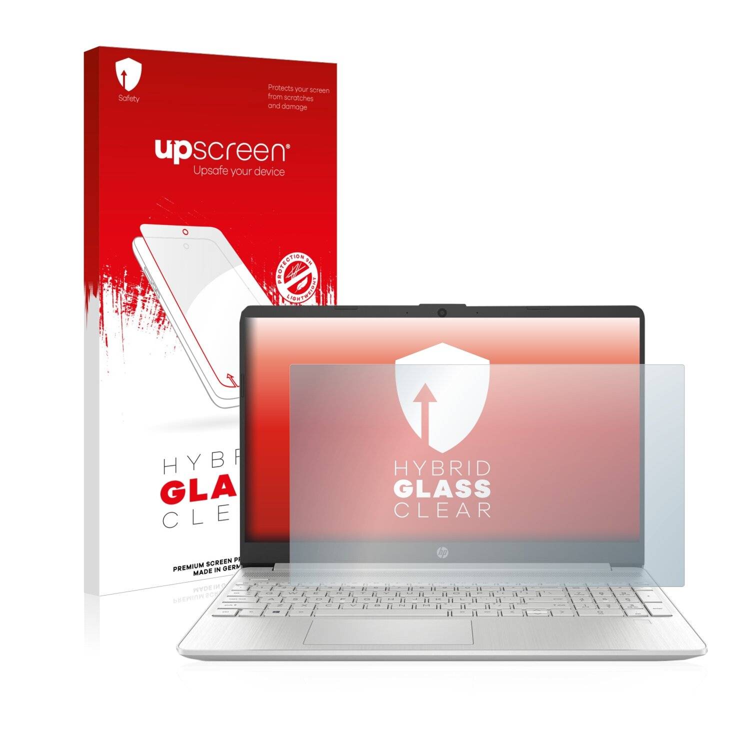 upscreen Hybrid Glass Clear Premium Schutzglas Folie für HP
