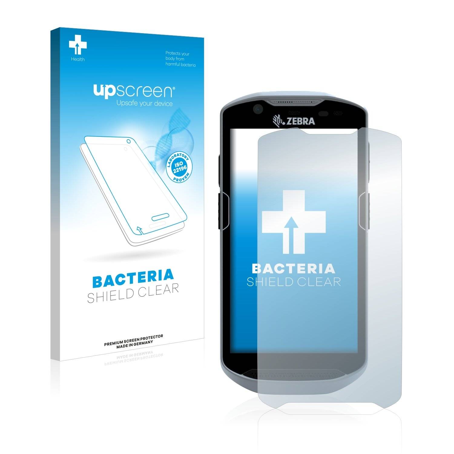 upscreen Bacteria Shield Clear Premium Antibakterielle Displayschutzfolie für Zebra