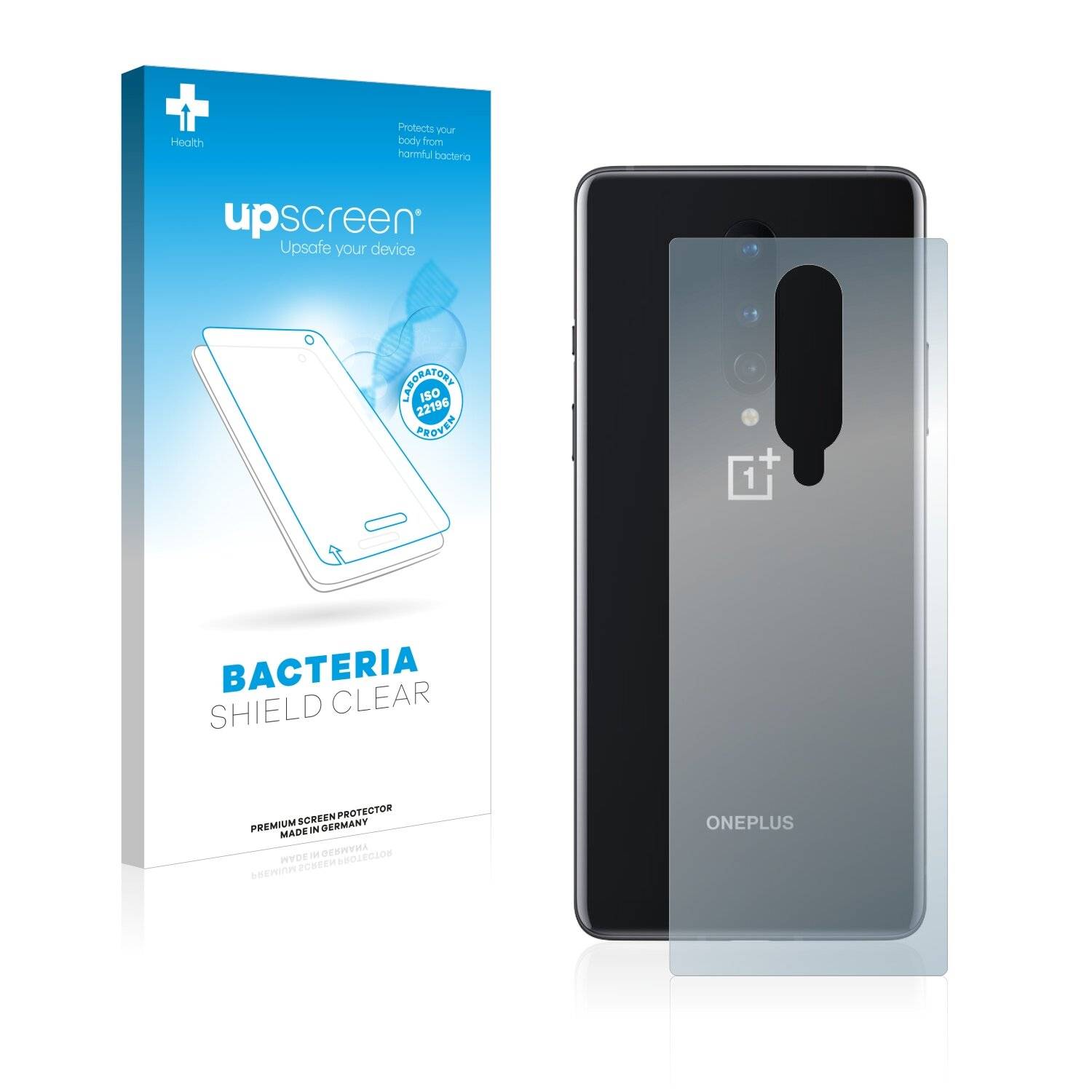 upscreen Bacteria Shield Clear Premium Antibakterielle Displayschutzfolie für OnePlus 8