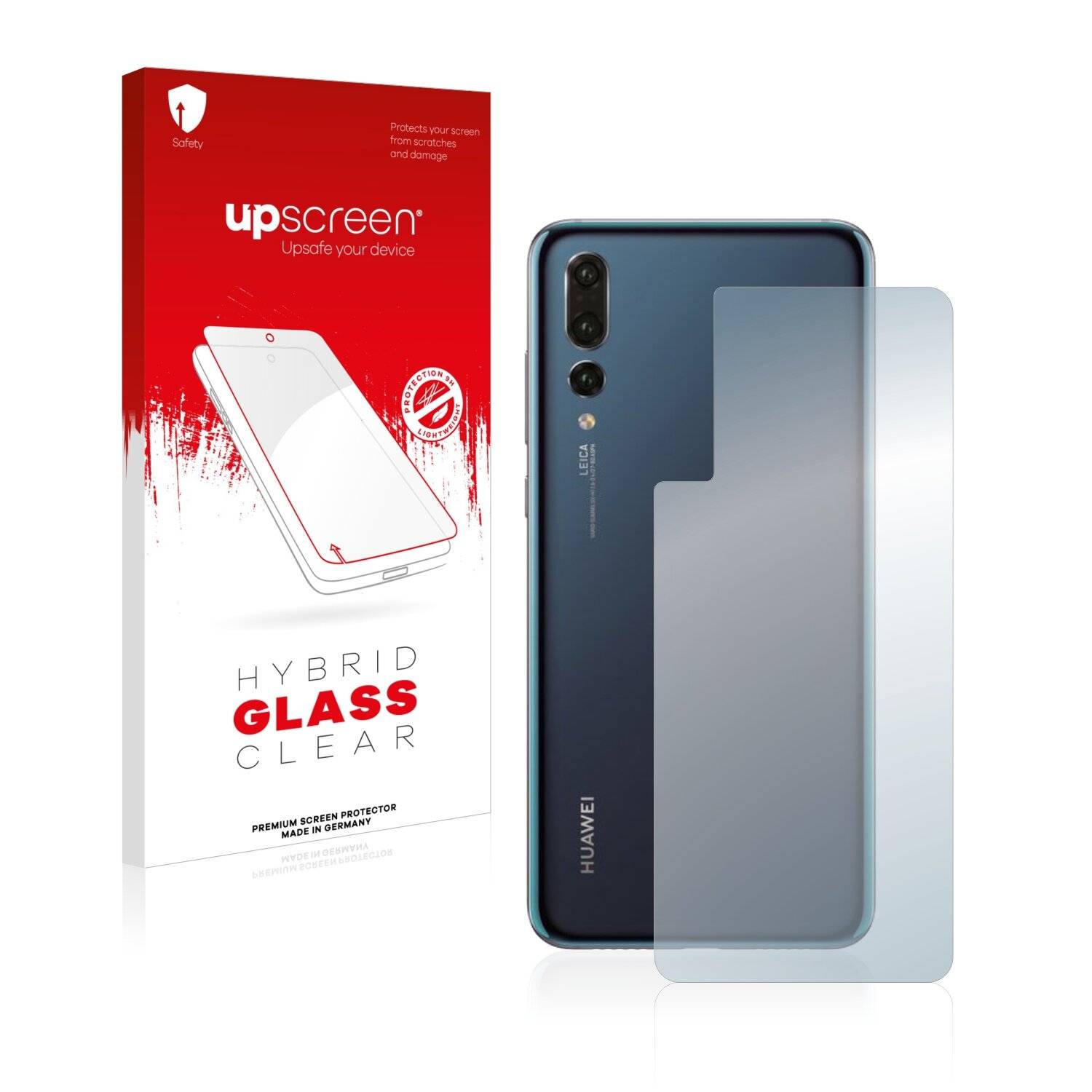 upscreen Hybrid Glass Clear Premium Schutzglas Folie für Huawei P20 Plus