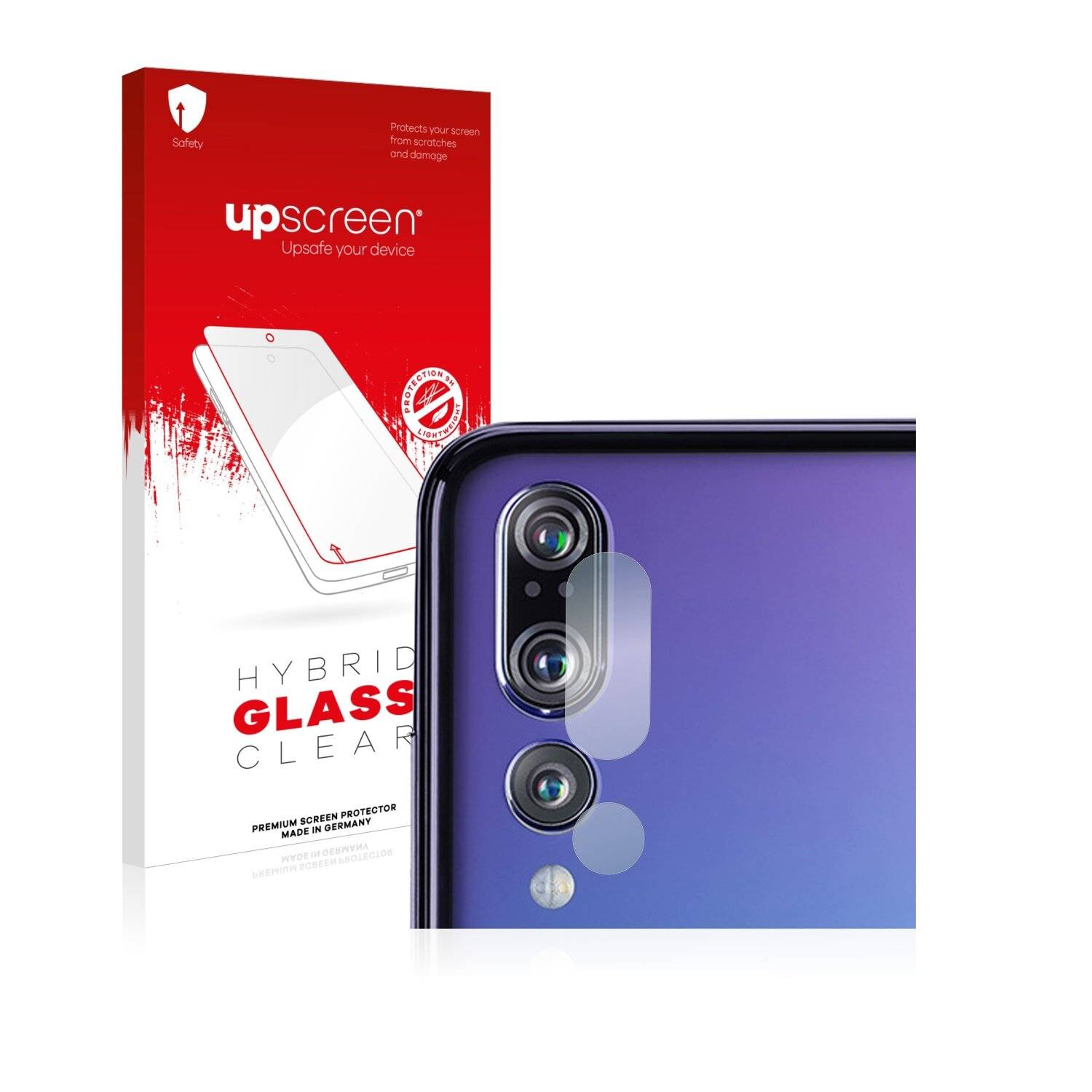 upscreen Hybrid Glass Clear Premium Schutzglas Folie für Huawei P20 Plus (NUR