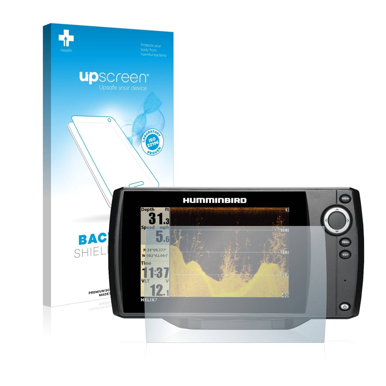 upscreen Bacteria Shield Clear Premium Antibakterielle Displayschutzfolie für Humminbird