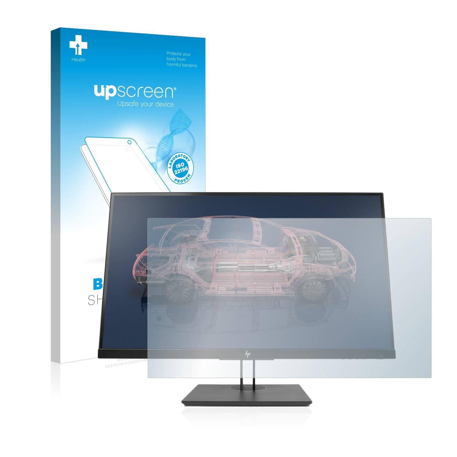 upscreen Bacteria Shield Clear Premium Antibakterielle Displayschutzfolie für HP Z27n