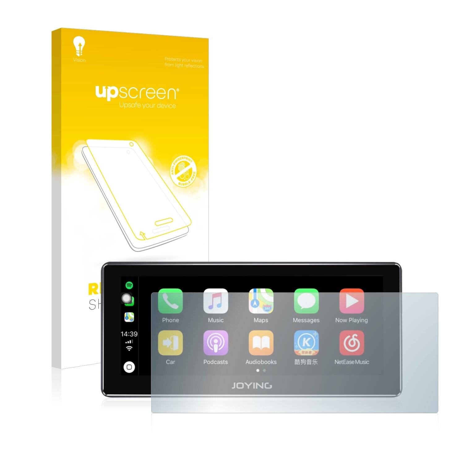 upscreen Reflection Shield Matte Premium Displayschutzfolie für Joying 4G Car Radio